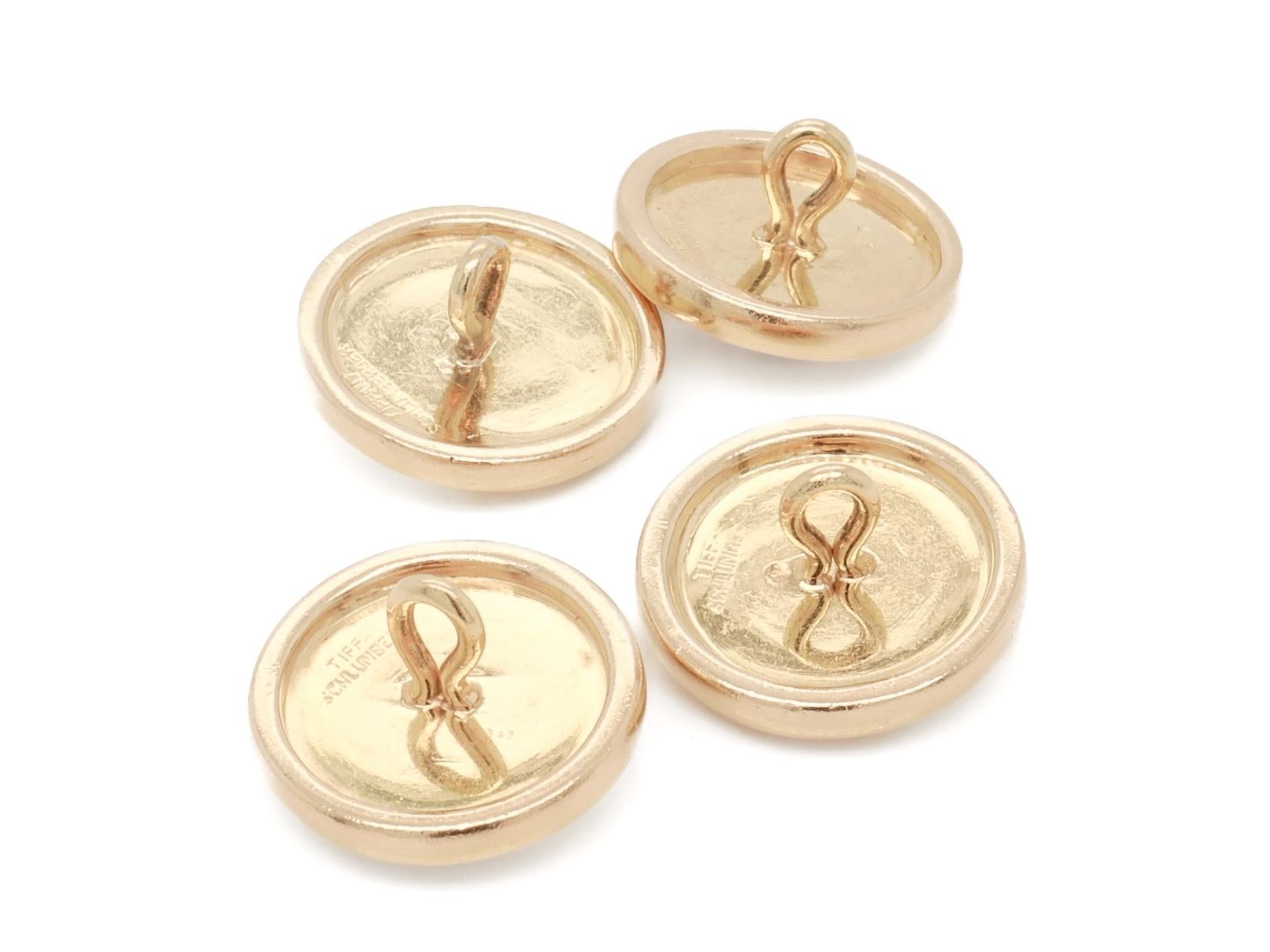 Boutons de manchette et boutons en or 14 carats Schlumberger/Tiffany & Co du milieu du siècle dernier en vente 6