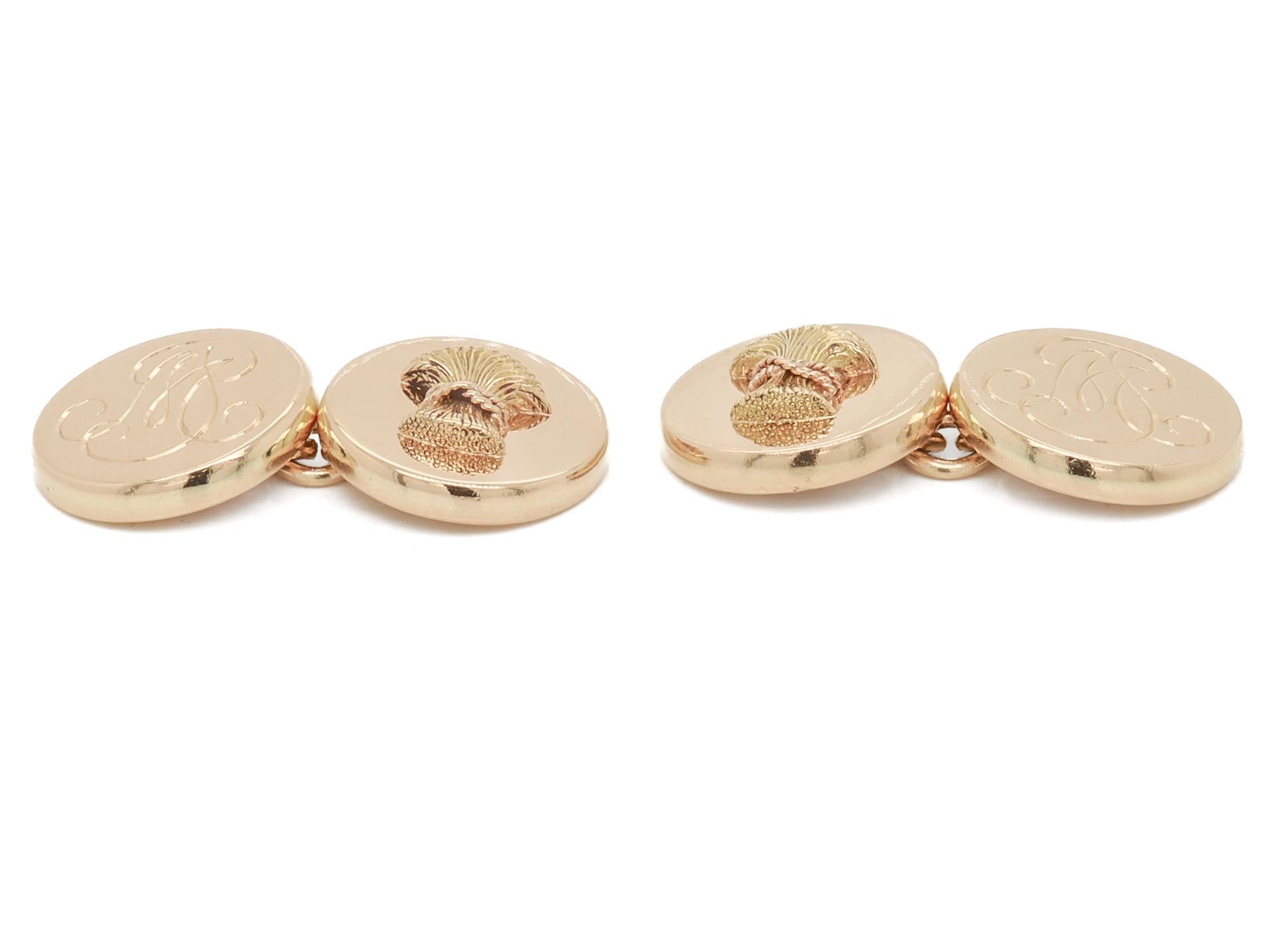 Boutons de manchette et boutons en or 14 carats Schlumberger/Tiffany & Co du milieu du siècle dernier en vente 7
