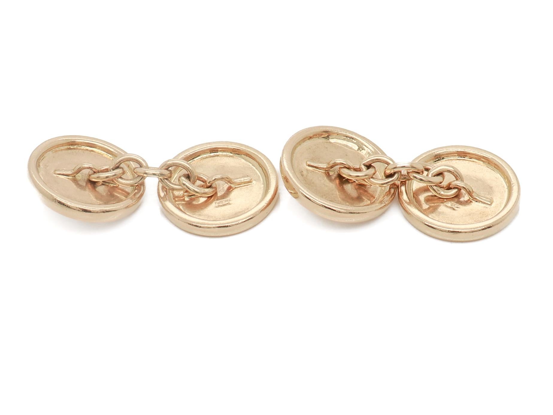 Boutons de manchette et boutons en or 14 carats Schlumberger/Tiffany & Co du milieu du siècle dernier en vente 8
