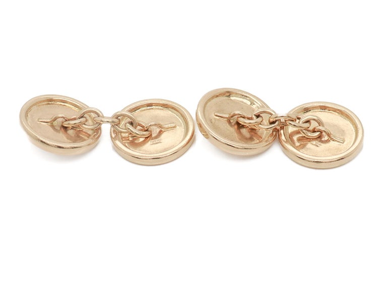 Lot De 2 Paires De Boutons De Manchette Vintage En Or 14 Carats Et Argent Sterling - Pour Homme Ou Femme