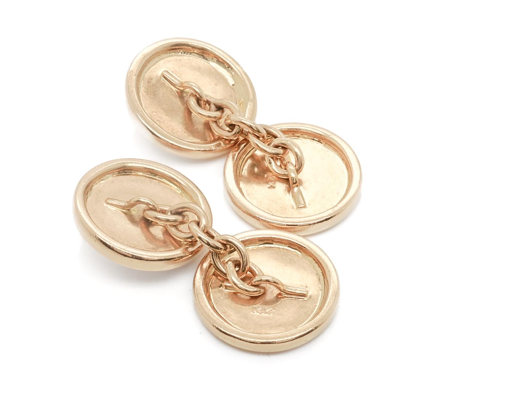 Boutons de manchette et boutons en or 14 carats Schlumberger/Tiffany & Co du milieu du siècle dernier en vente 9