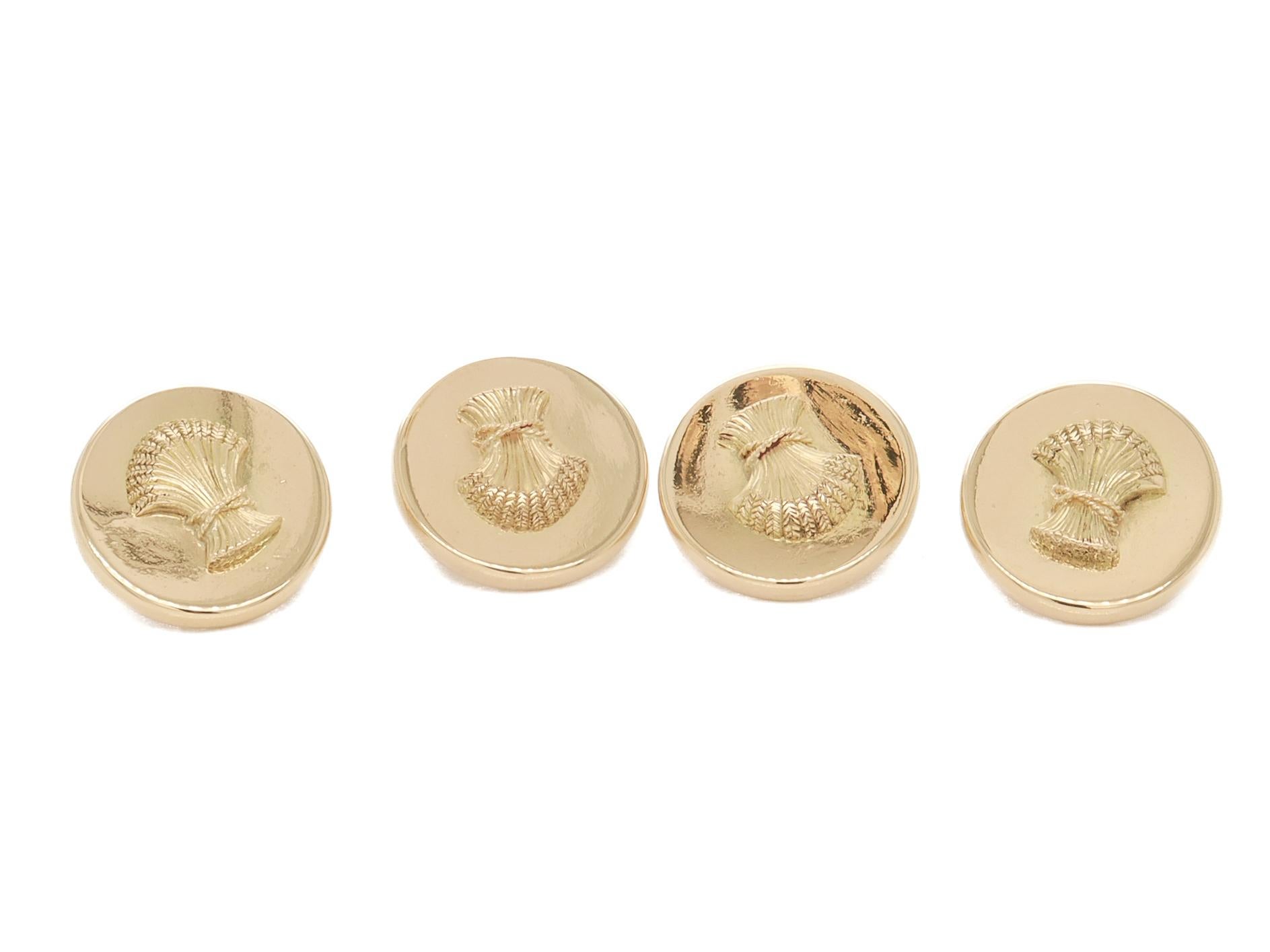 Boutons de manchette et boutons en or 14 carats Schlumberger/Tiffany & Co du milieu du siècle dernier en vente 1