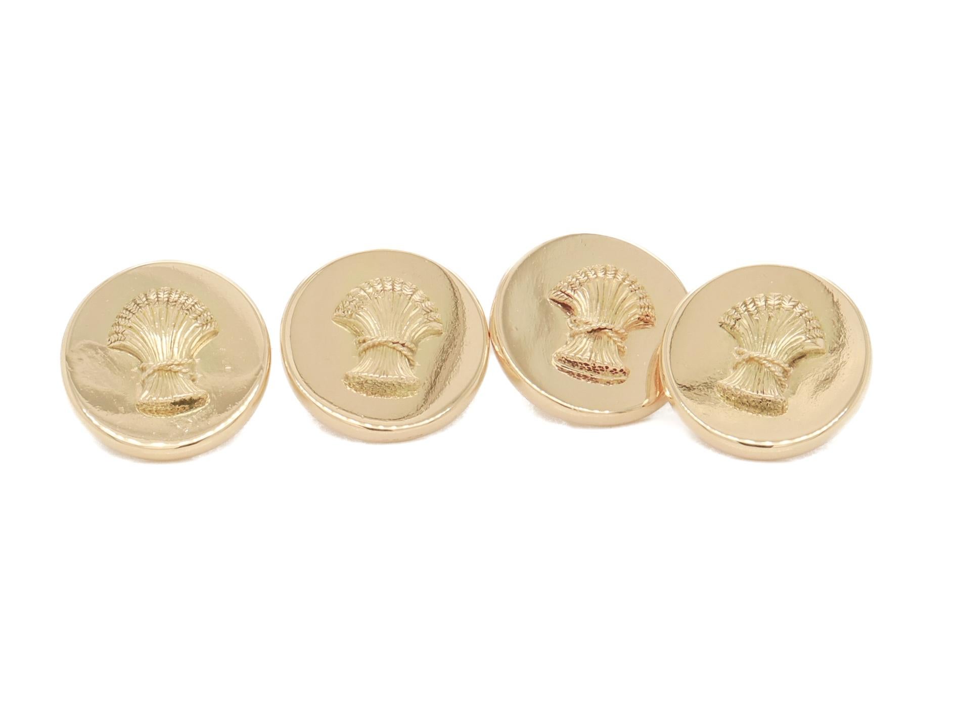 Boutons de manchette et boutons en or 14 carats Schlumberger/Tiffany & Co du milieu du siècle dernier en vente 2