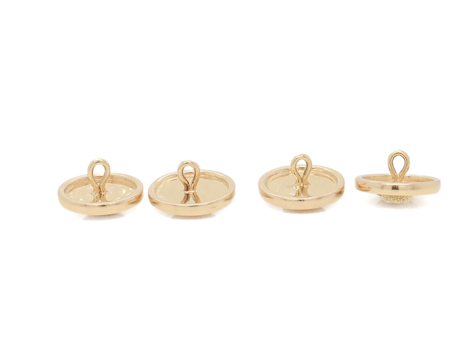 Boutons de manchette et boutons en or 14 carats Schlumberger/Tiffany & Co du milieu du siècle dernier en vente 3