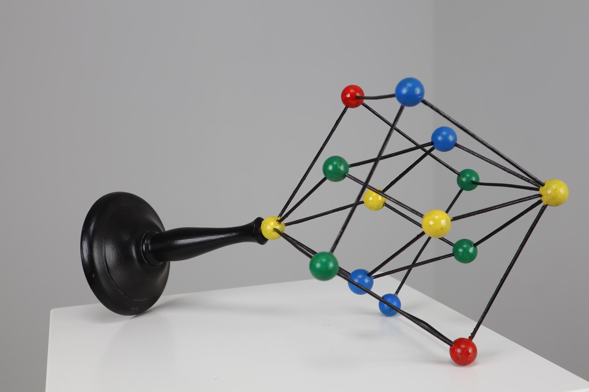 Mid-Century Modern Mid-Century Scientific Crystal Molecular Model Czechoslovakia from the 1960s 