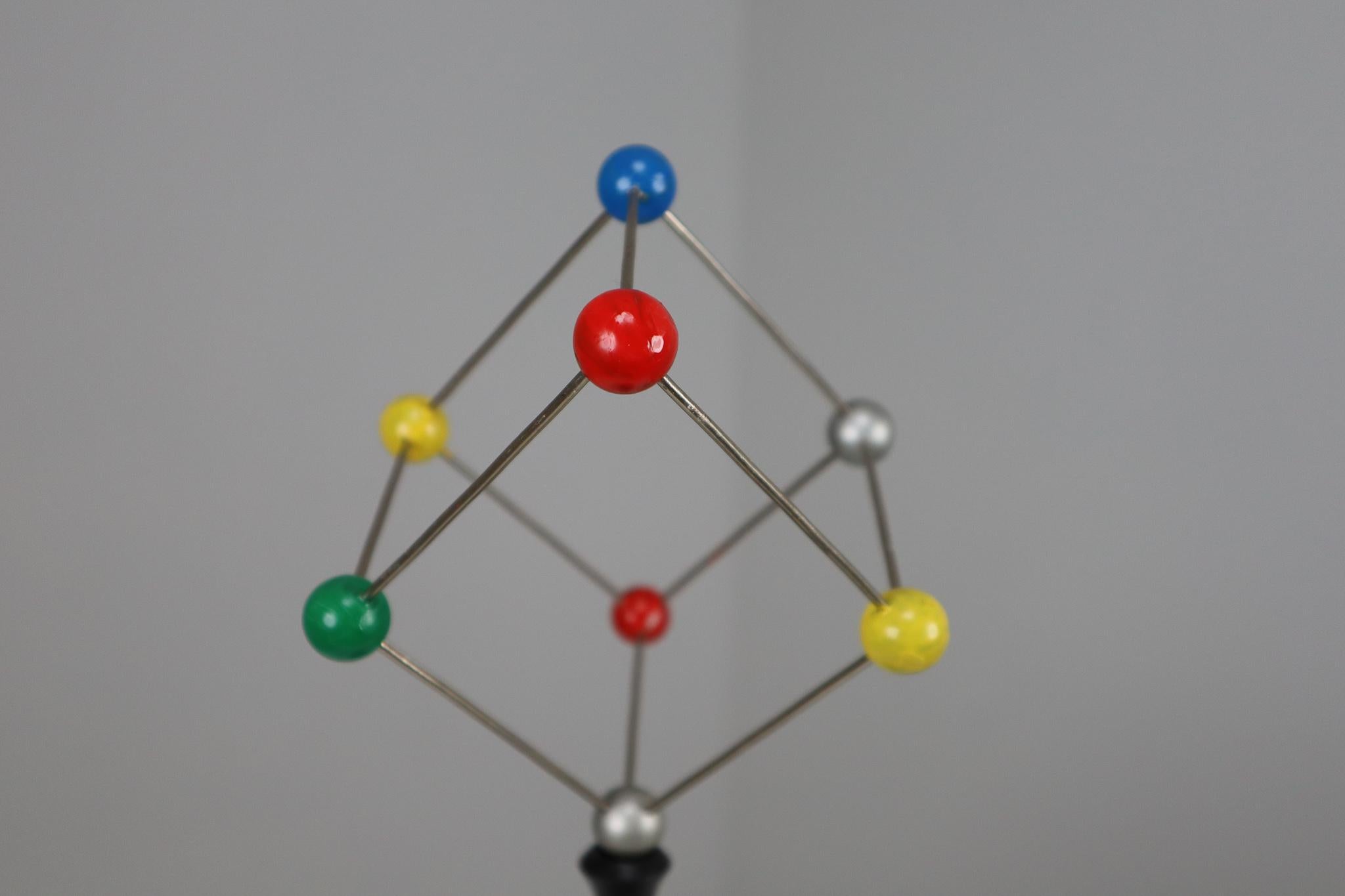 20th Century Mid-century Scientific Crystal Molecular Model Czechoslovakia from the 1960s
