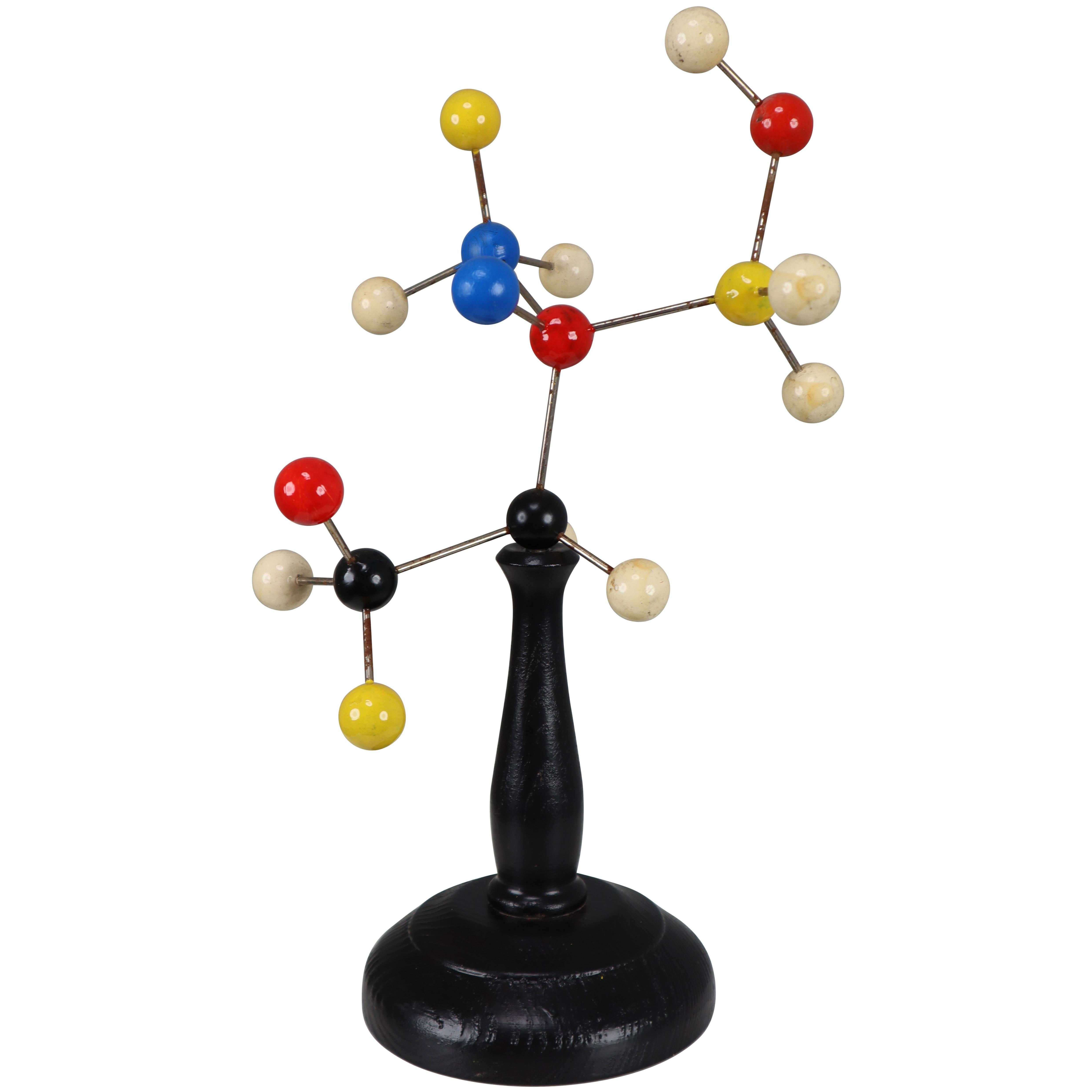 Mid-Century Scientific Molecular Model Czechoslovakia from the 1960s