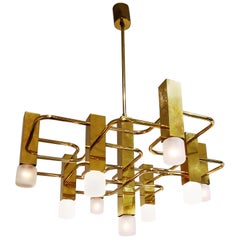 Midcentury Sciolari Chandelier with 9 Lightpoints