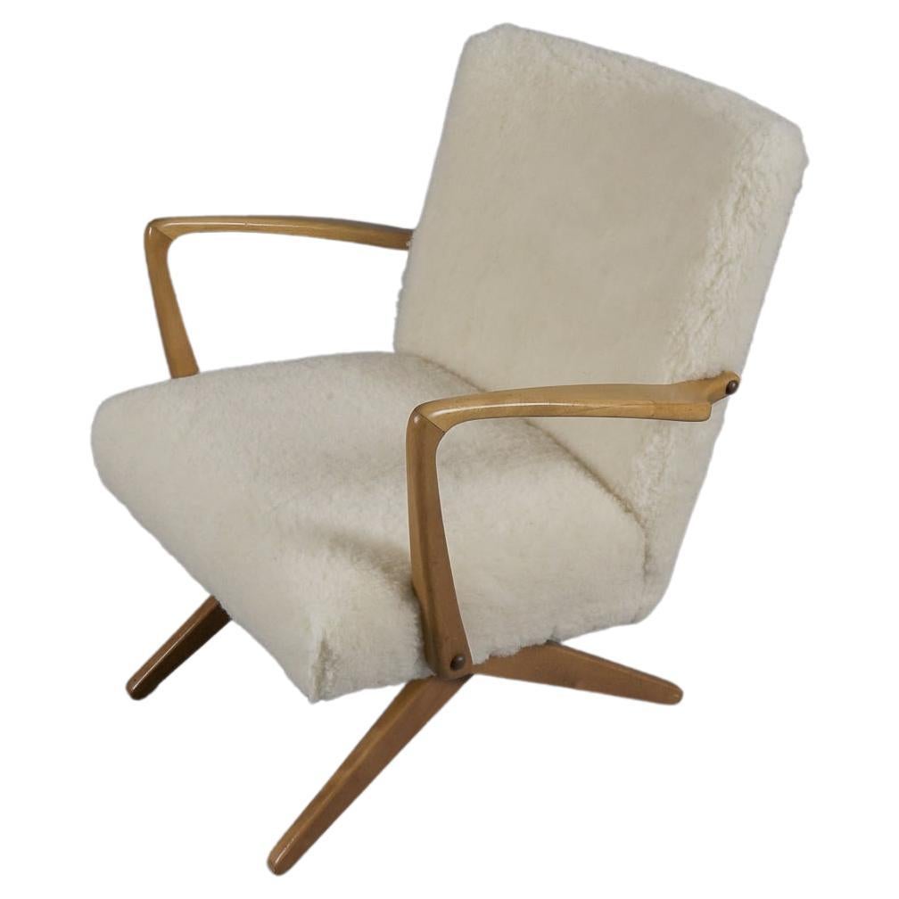 Mid-Century Scissor Chair / Armchair Two in One with Great Folding Mechanism