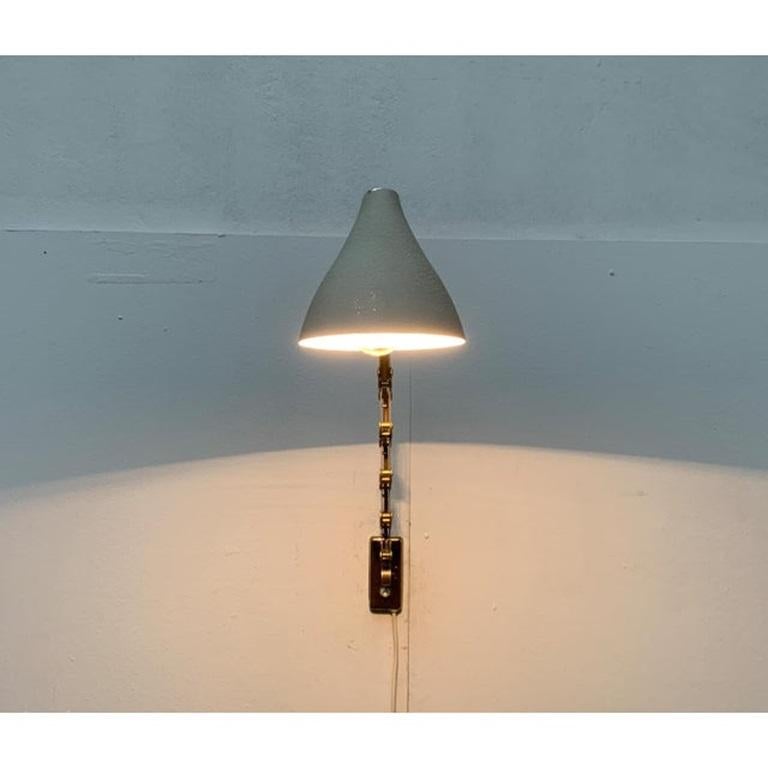 Lampada da parete a forbice di metà secolo in metallo In condizioni ottime in vendita a Hamburg, DE