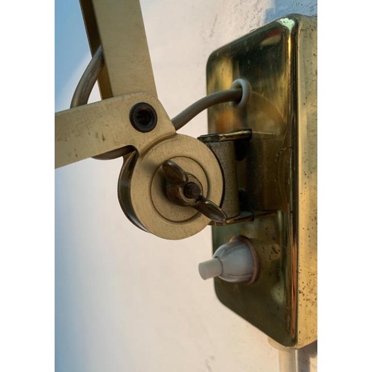 Lampada da parete a forbice di metà secolo in metallo in vendita 1