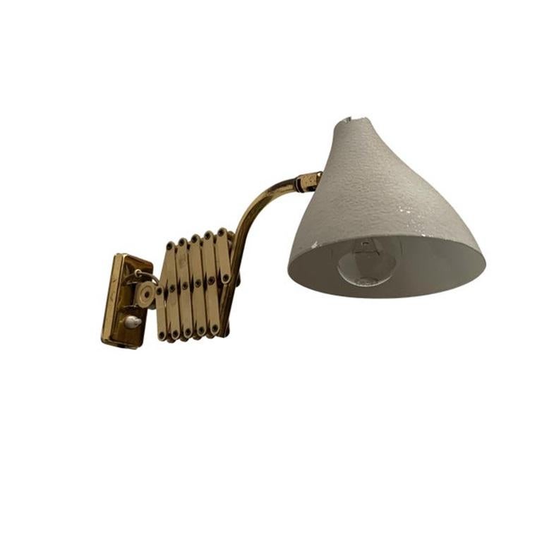 Mid-Century Scissor Wall Lamp in Metal