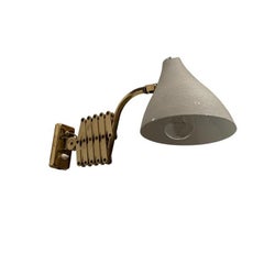 Mid-Century Scissor Wall Lamp in Metal