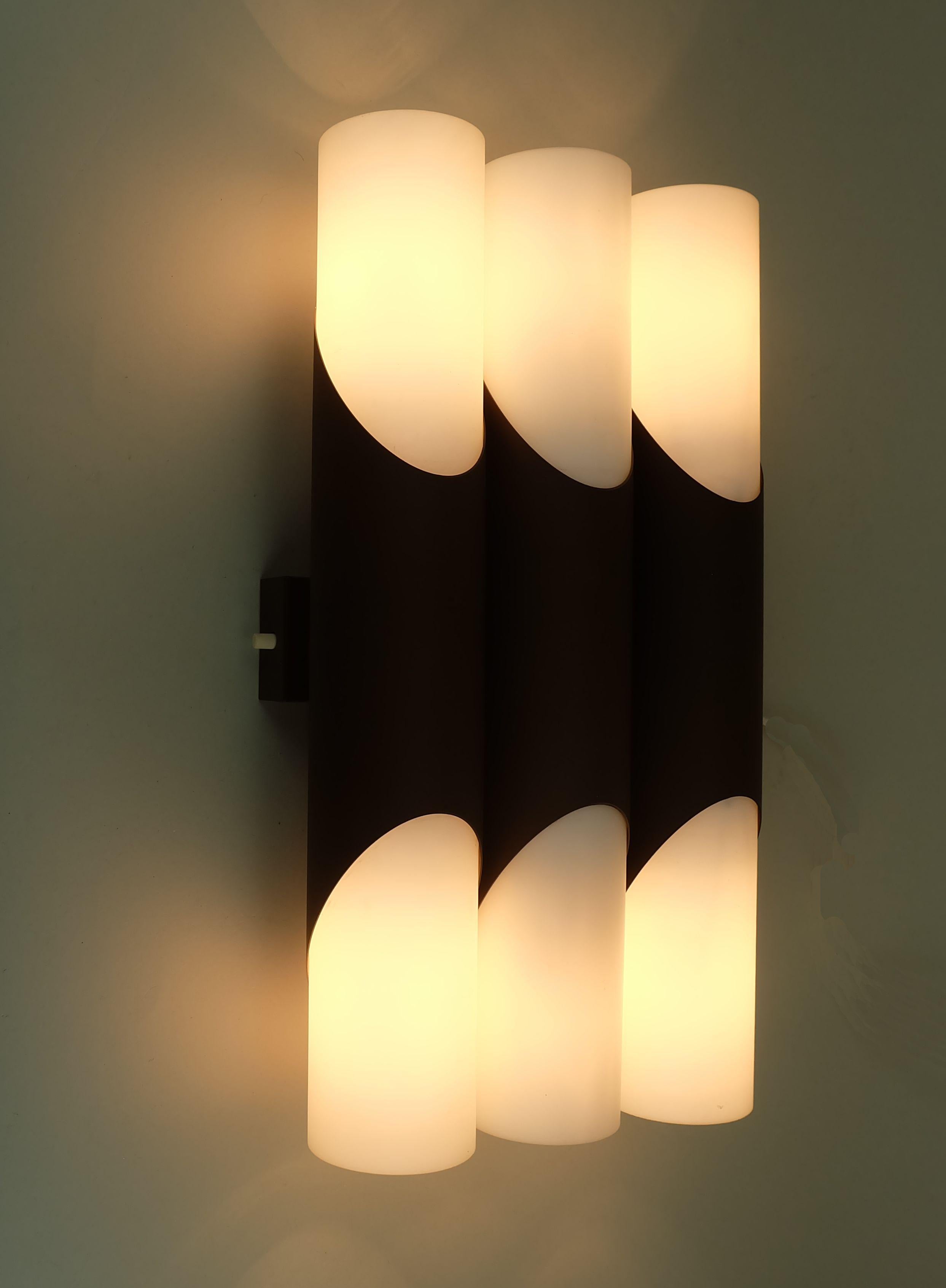 Metallo Lampada da parete ad applique di metà secolo, design klaus link per neuhaus-leuchten 1960 in vendita