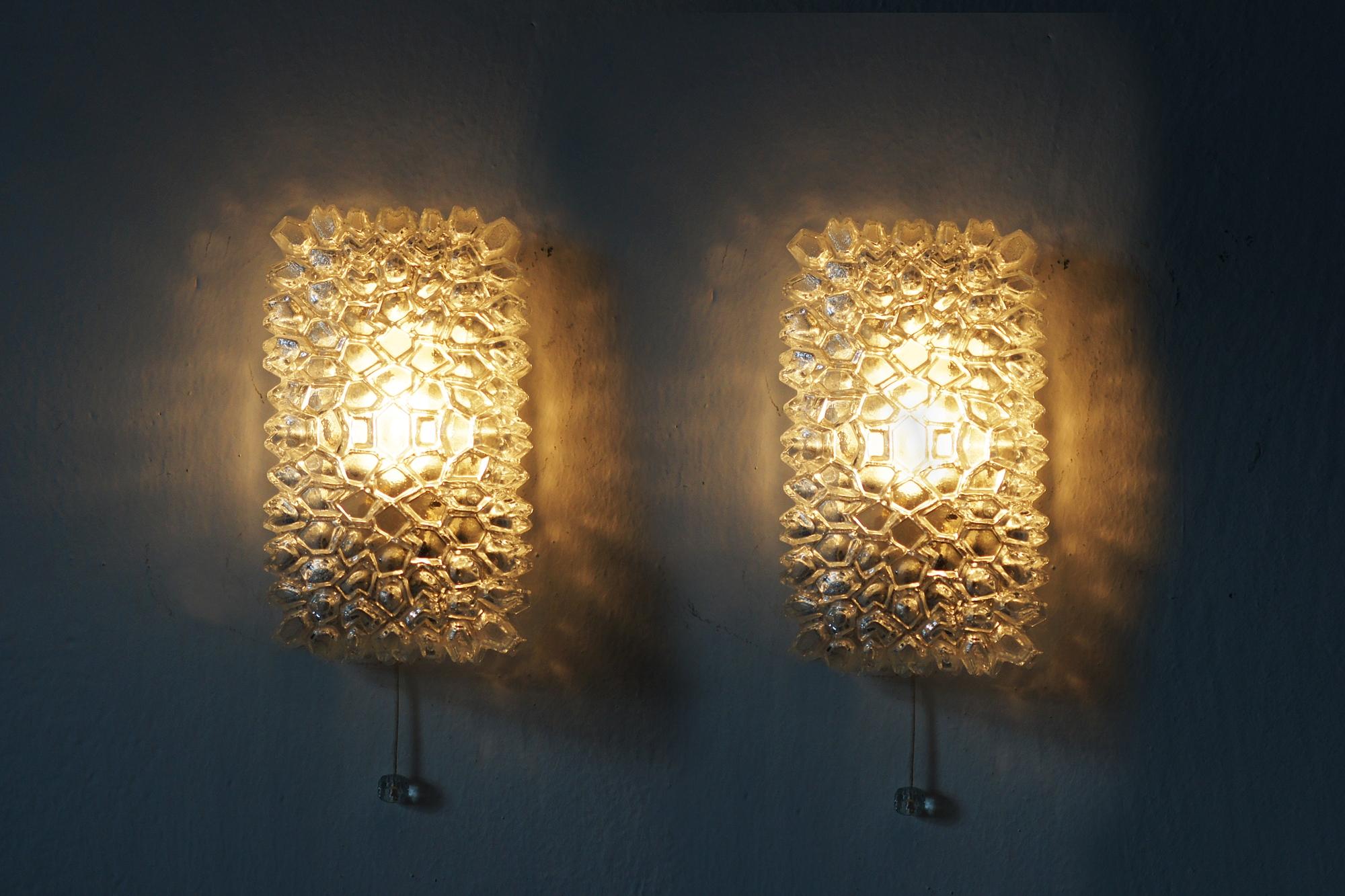 Mid-Century Sconces from Limburg, 1960s, Set of 2 Metal en venta