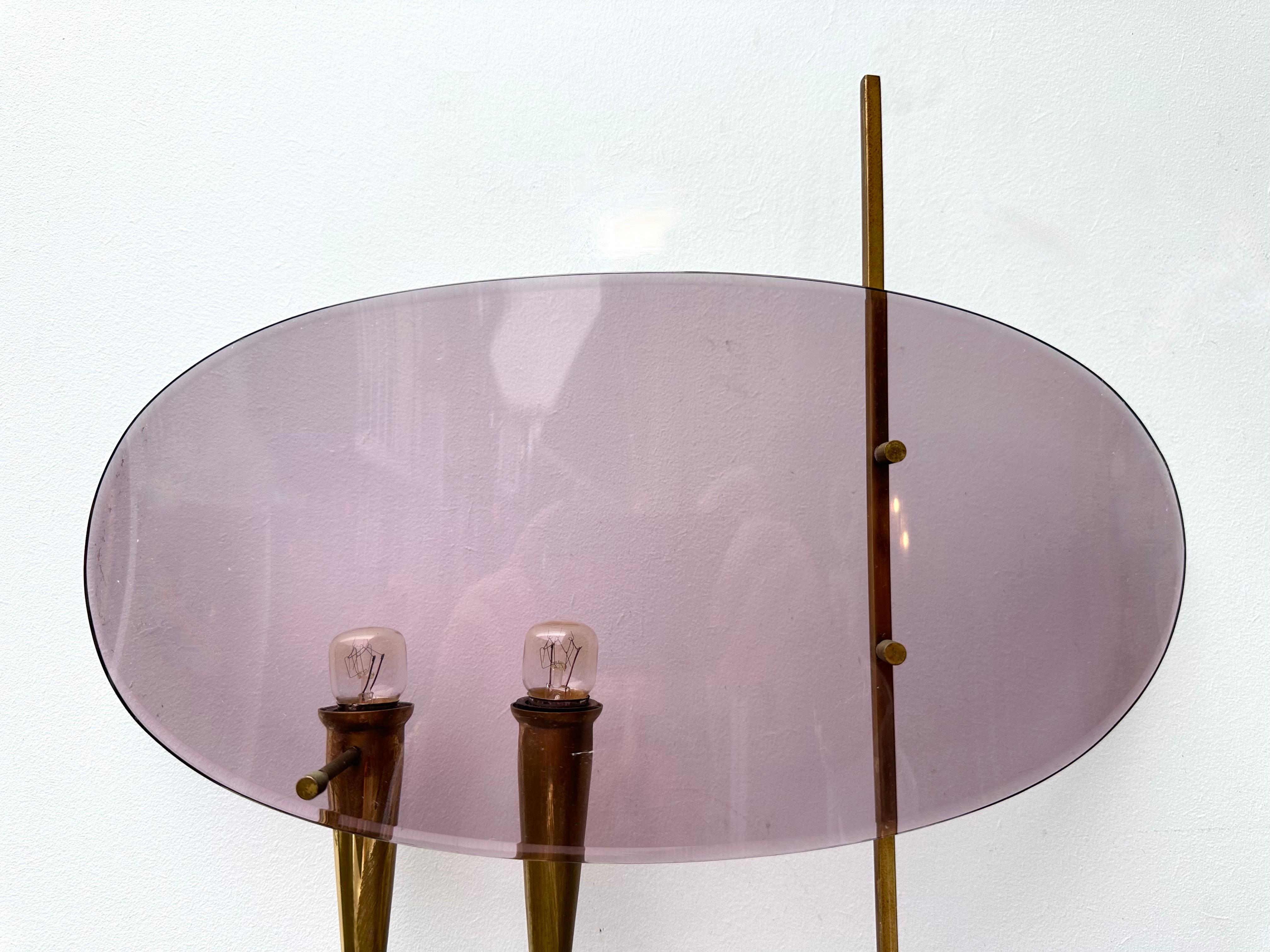 Mid-Century Sconces Lucite and Brass by Stilux Milano. Italy, 1960s For Sale 7