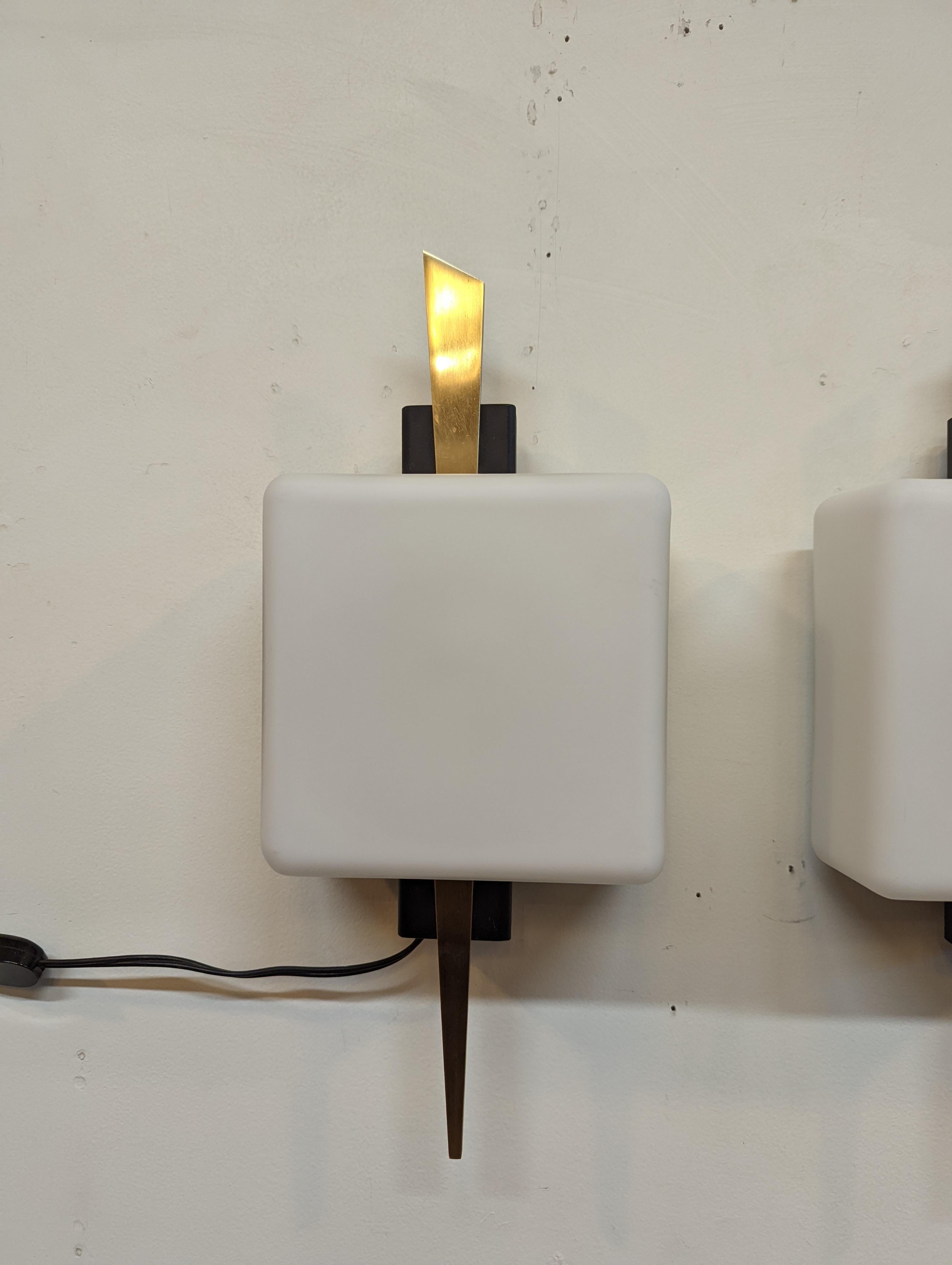 French Mid Century Sconces Maison Arlus For Sale