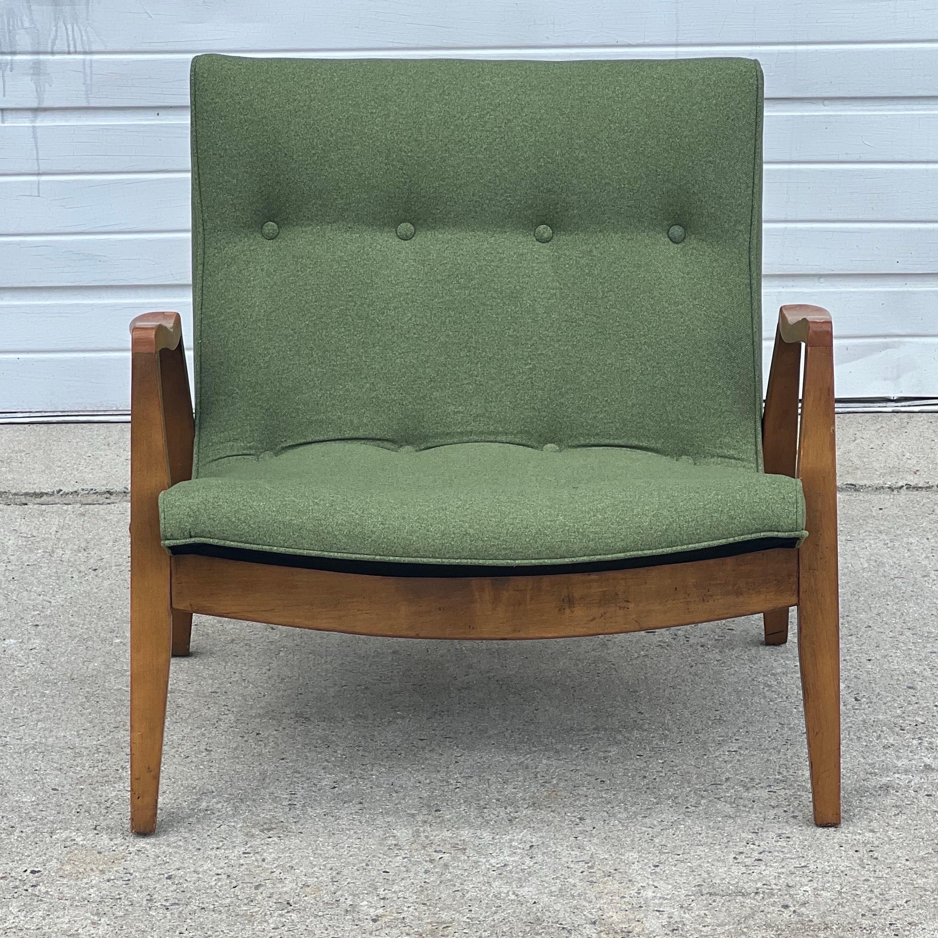 Fabric Mid-Century Scoop Lounge by Milo Baughman - Single