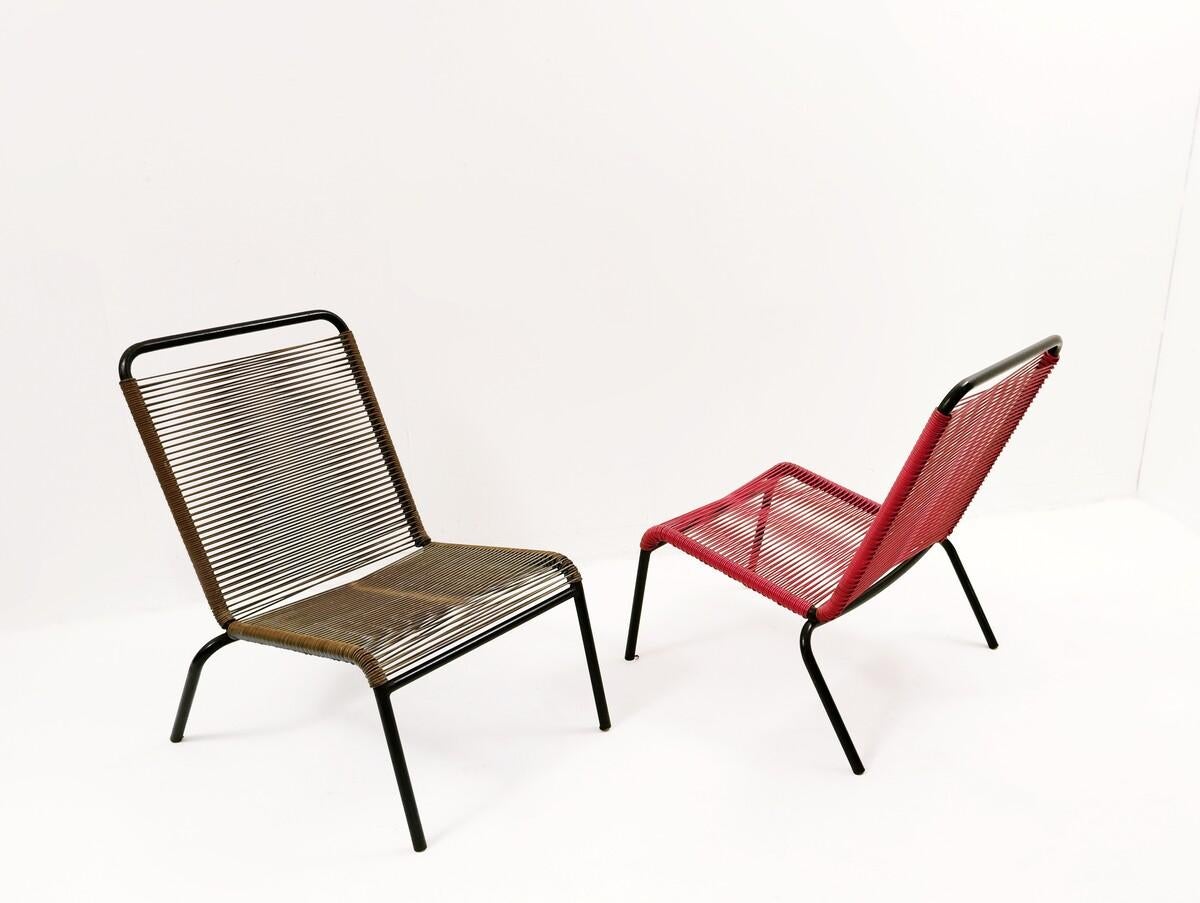 Mid-Century Modern Mid Century Scoubidou Chairs, France 1940s
