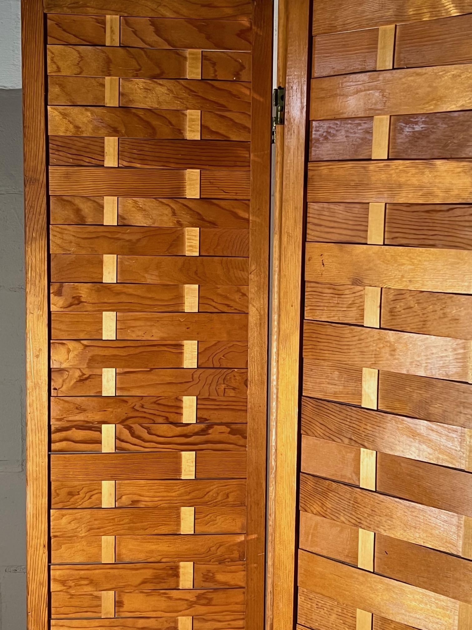 Pine Mid Century Screen or Room Divider