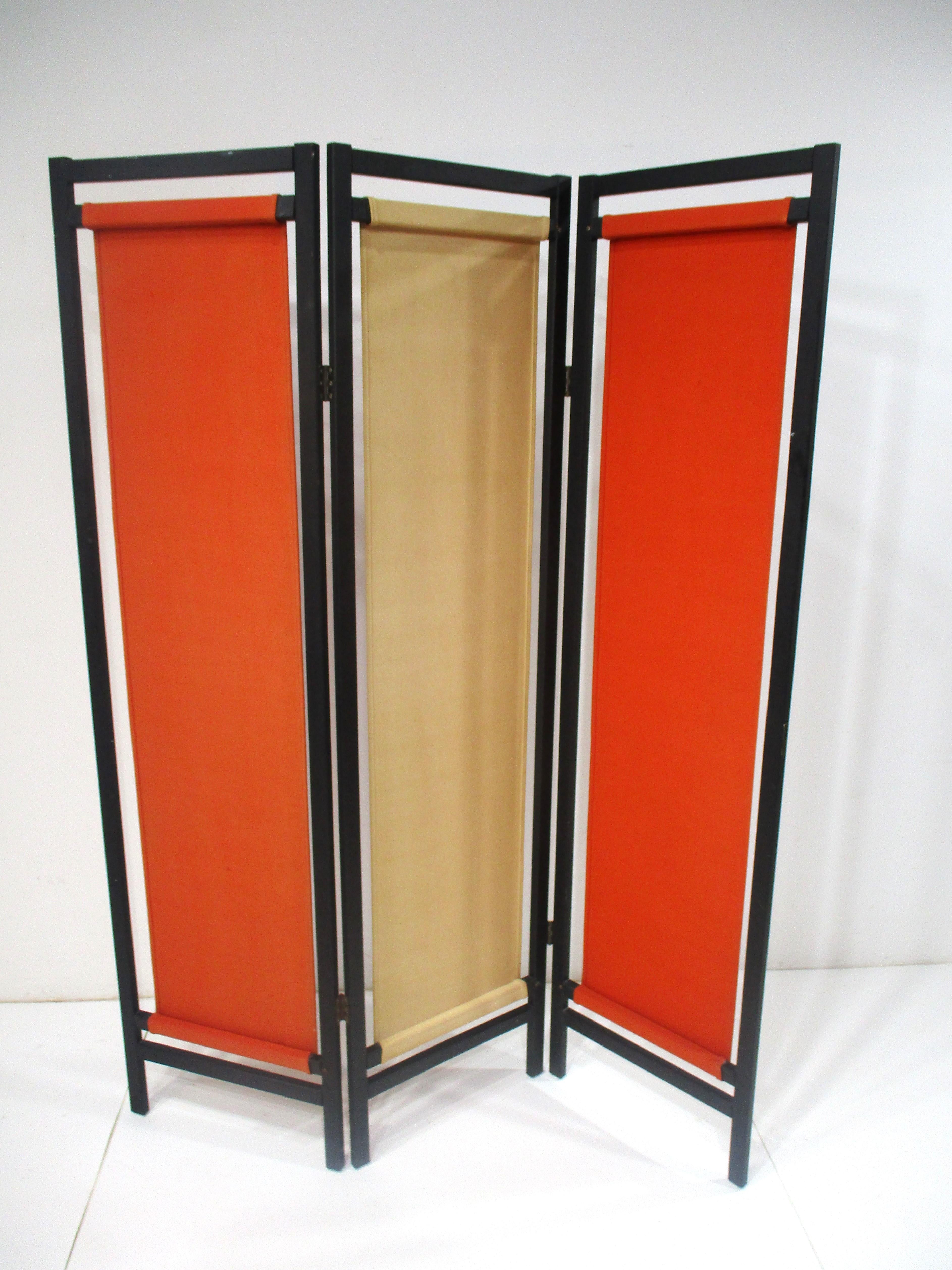 Mid Century Screen / Room Divider by Gold Medal  For Sale 2