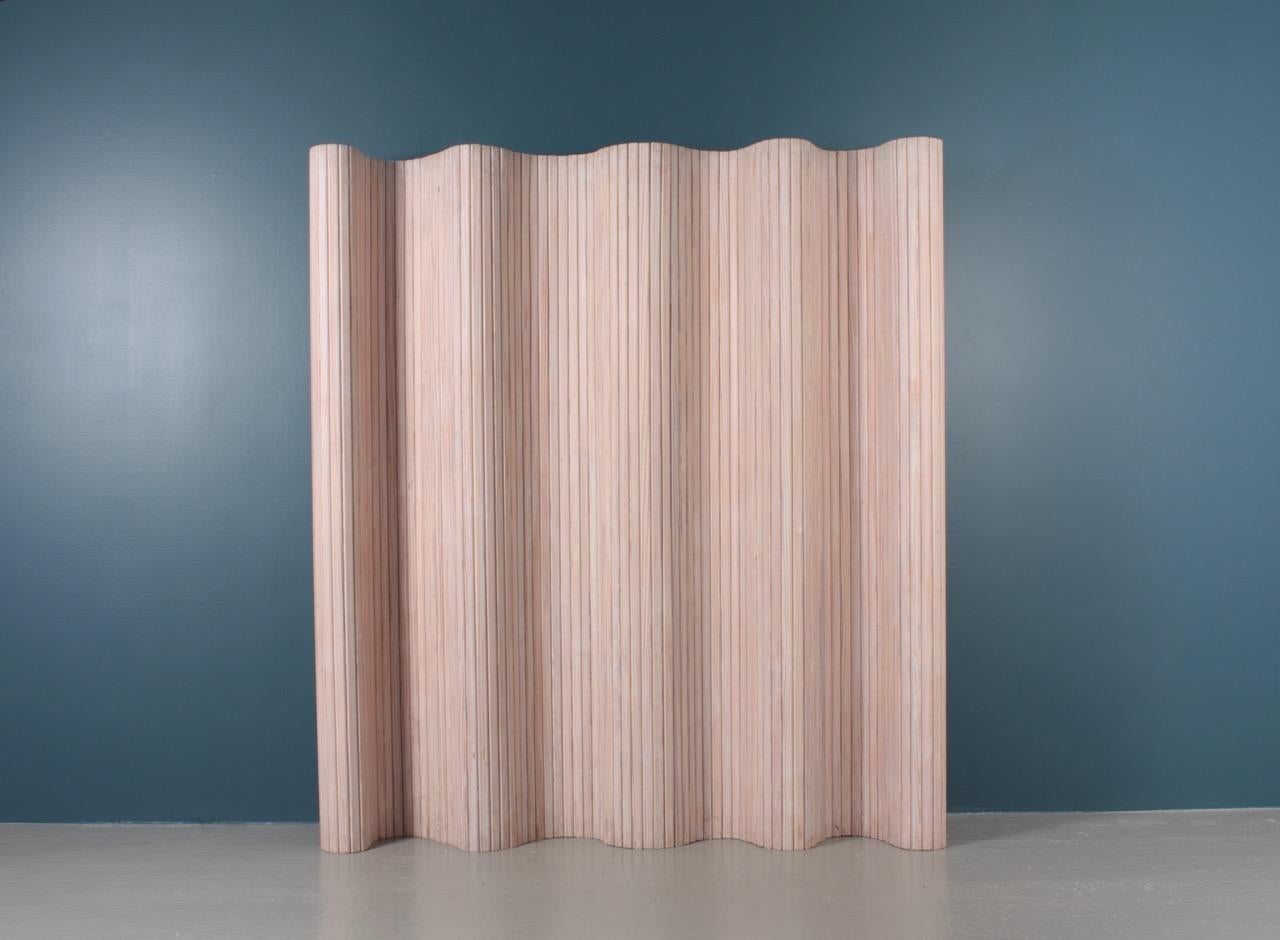 Midcentury Screen Room Divider in Patinated Pine by Alvar Aalto, Findland 1