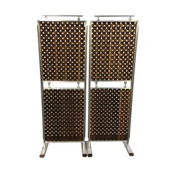 Midcentury Screens, Walnut and Aluminum