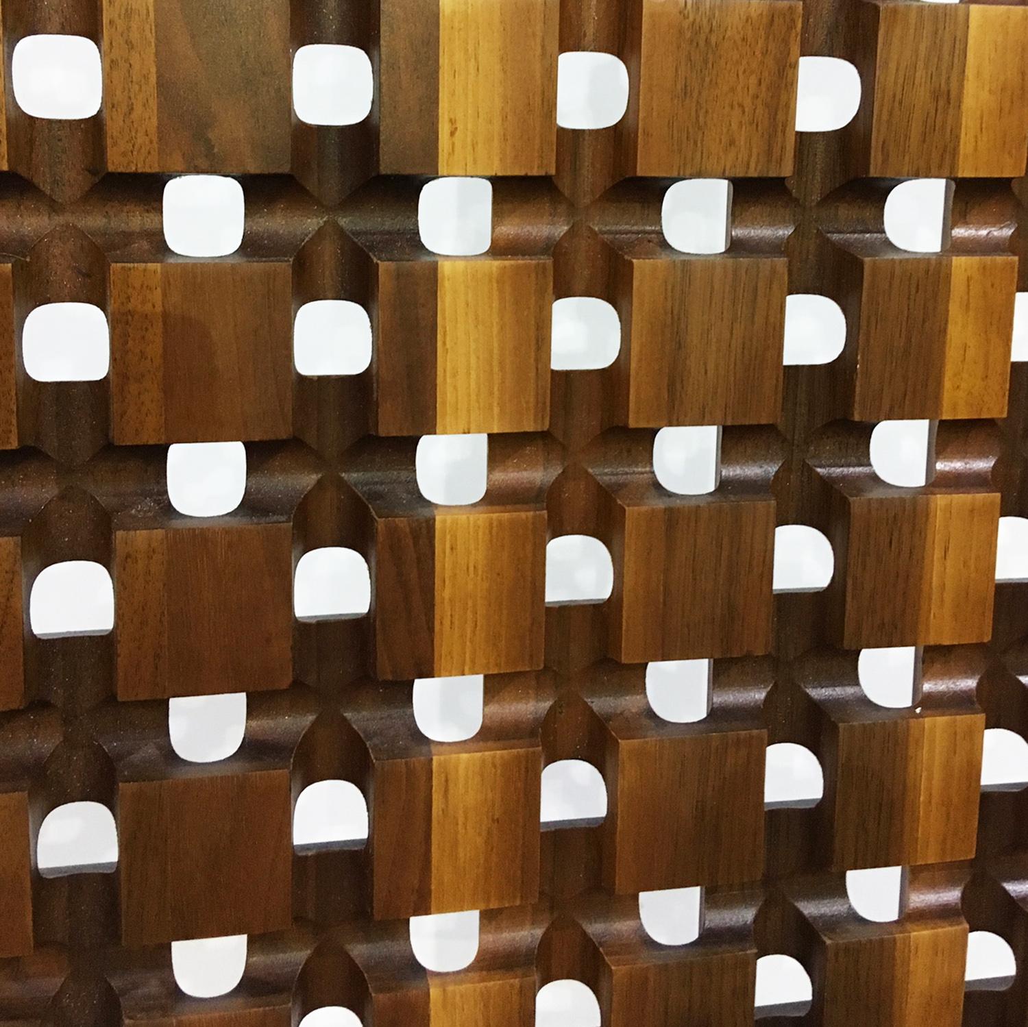 Midcentury Screens, Walnut and Aluminum For Sale 1