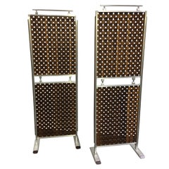 Vintage Midcentury Screens, Walnut and Aluminum