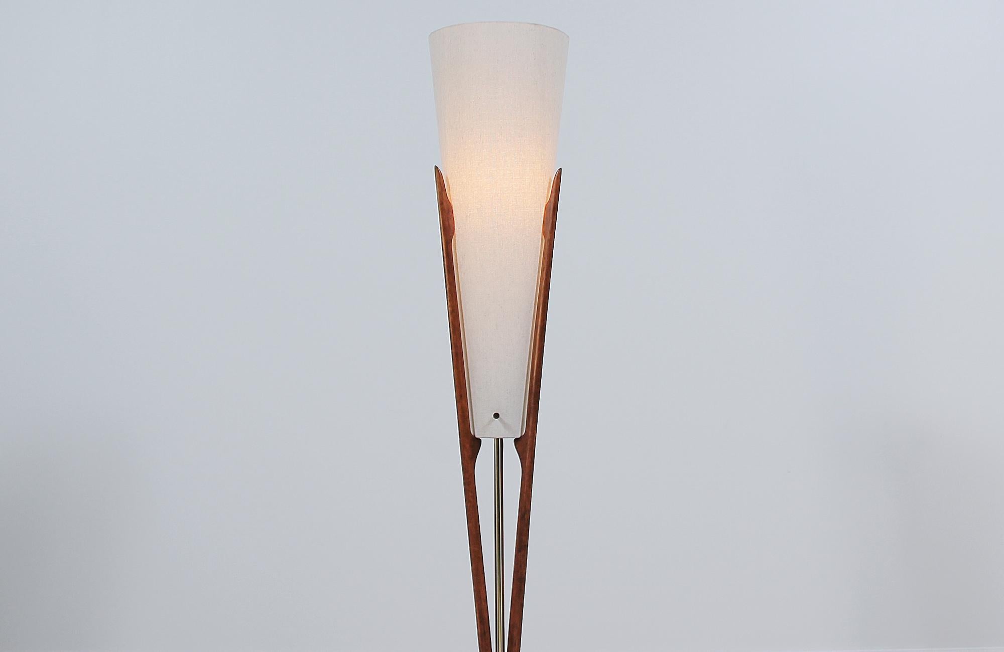 Mid-Century Modern Midcentury Sculpted Floor Lamp by Modeline