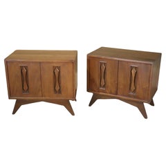 Mid-Century Sculpted Front End Tables
