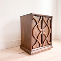 Mid Century Sculpted Front Nightstand by Stanley's Cosmopolitan Line
