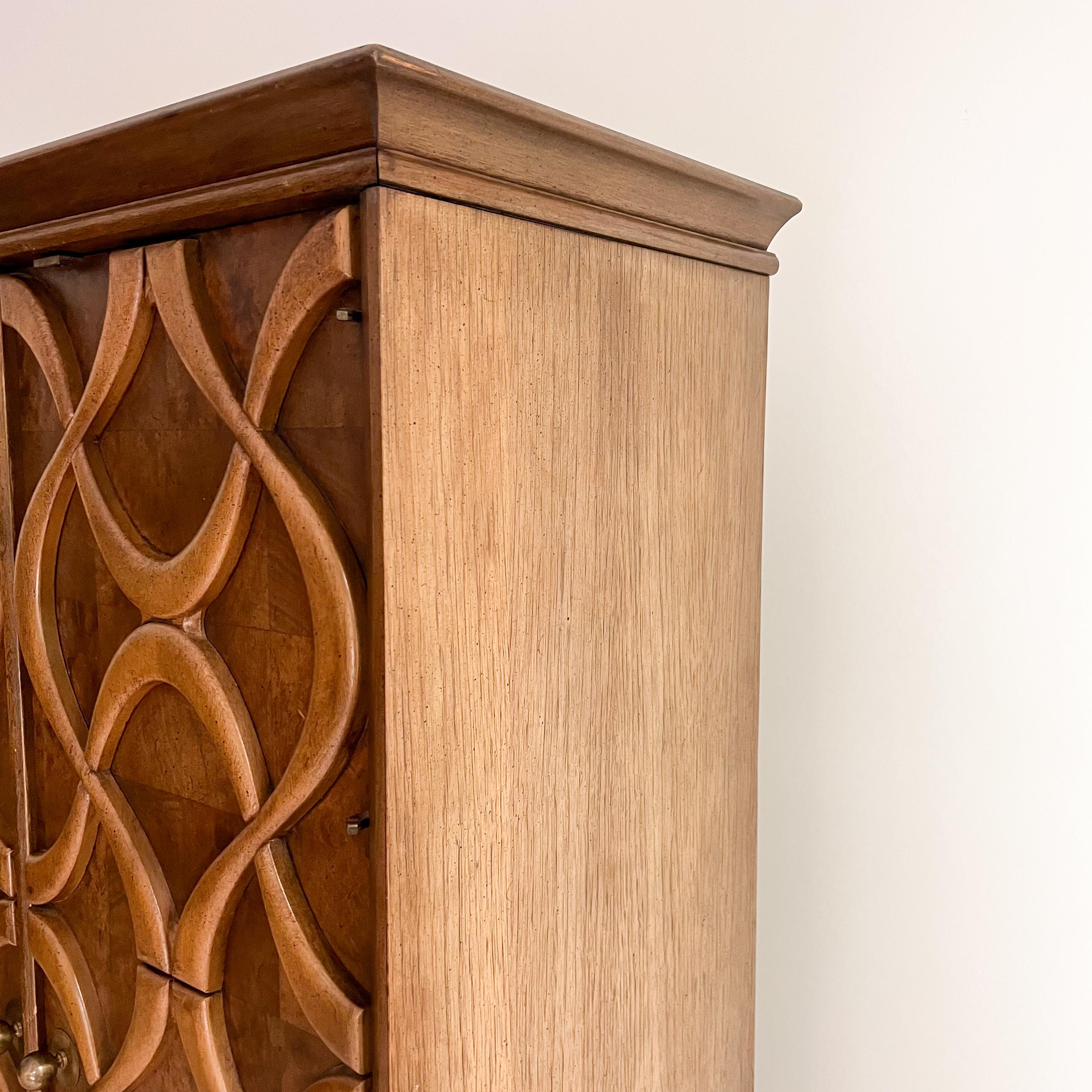 Mid Century Sculpted Front Tall Wardrobe by Stanley's Cosmopolitan Line 2