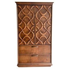 Mid Century Sculpted Front Tall Wardrobe by Stanley's Cosmopolitan Line