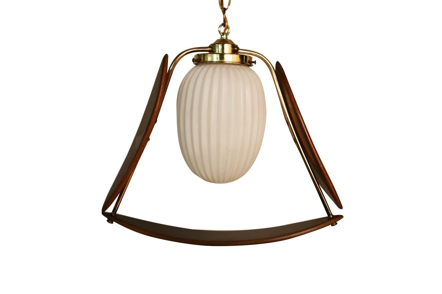 mid century hanging swag lamp