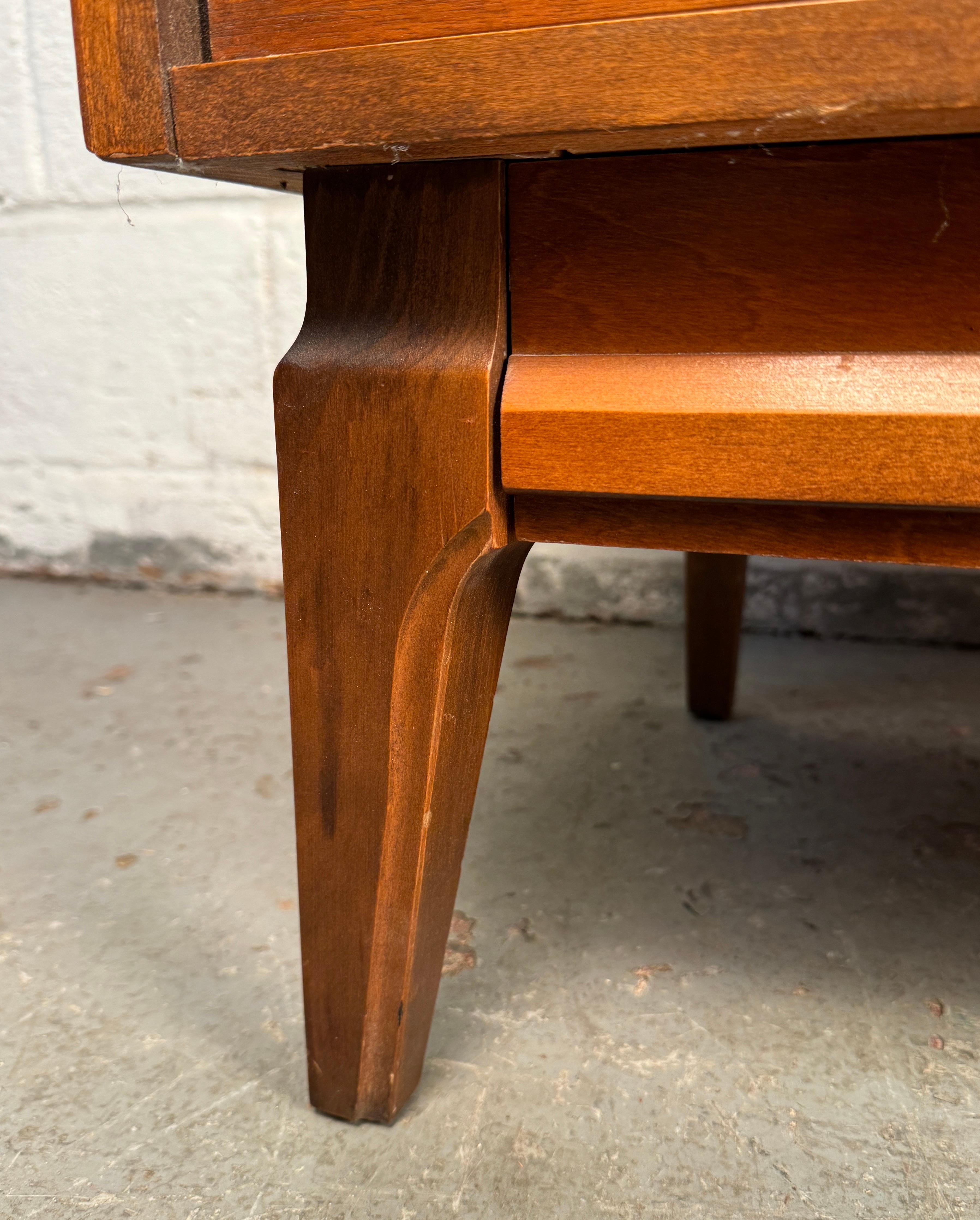 Mid-Century Sculpted Nine Drawer Dresser For Sale 8