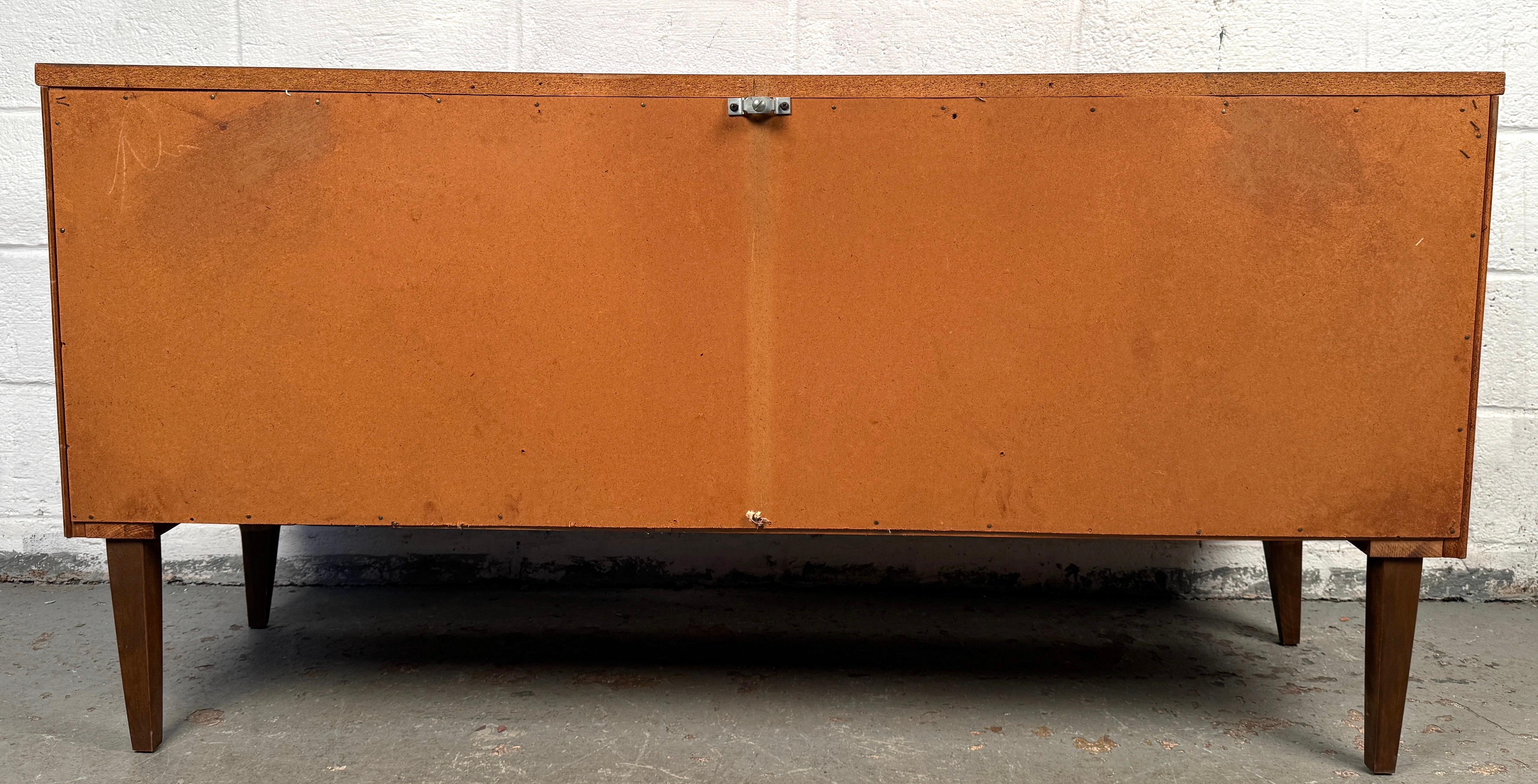Mid-Century Sculpted Nine Drawer Dresser For Sale 9