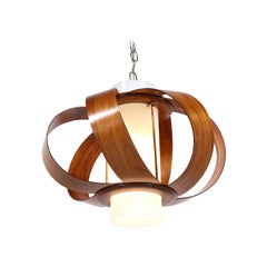 Midcentury Sculpted Pendant Chandelier