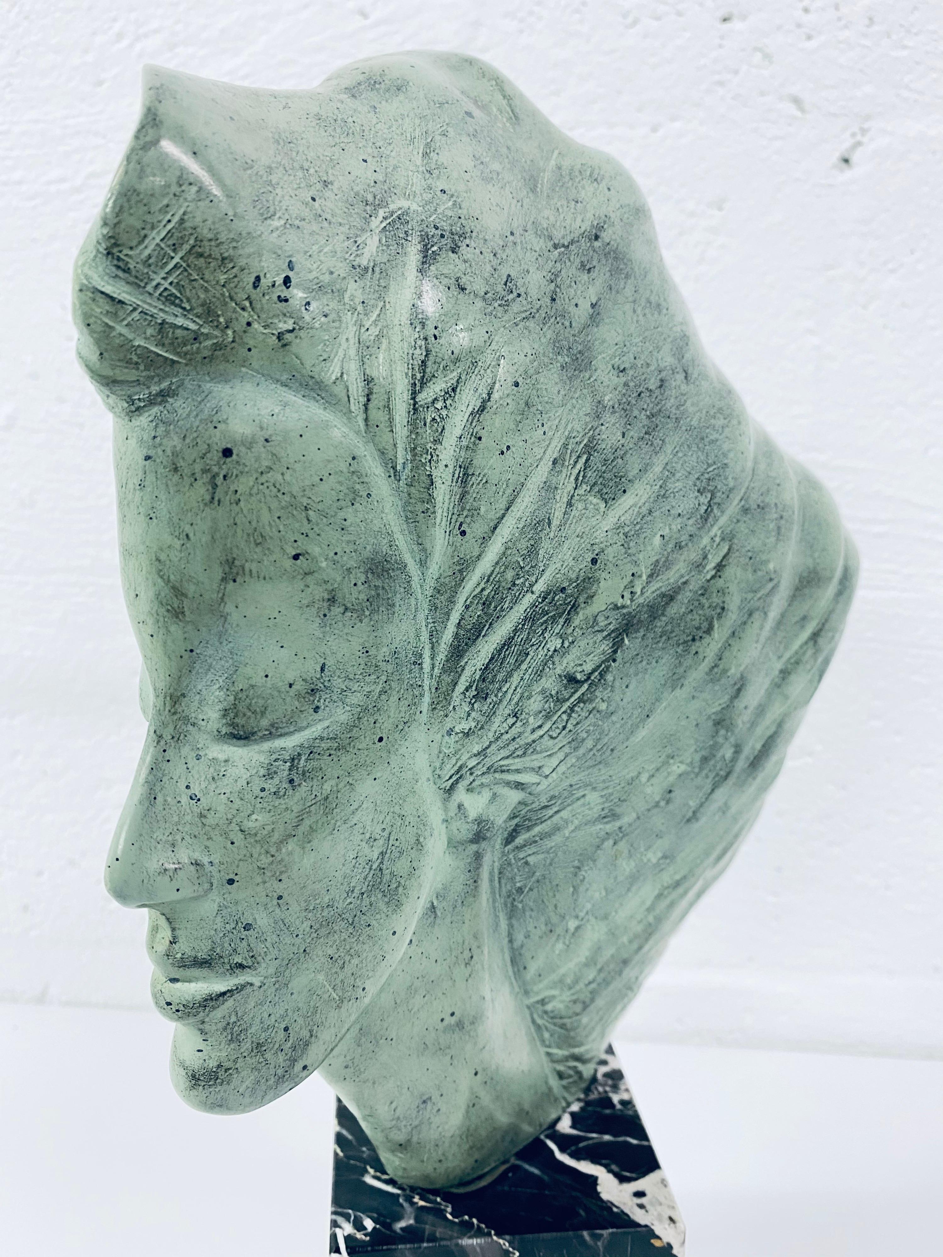 Midcentury Sculpted Resin Sculpture on Marble Base by Peggy March 1