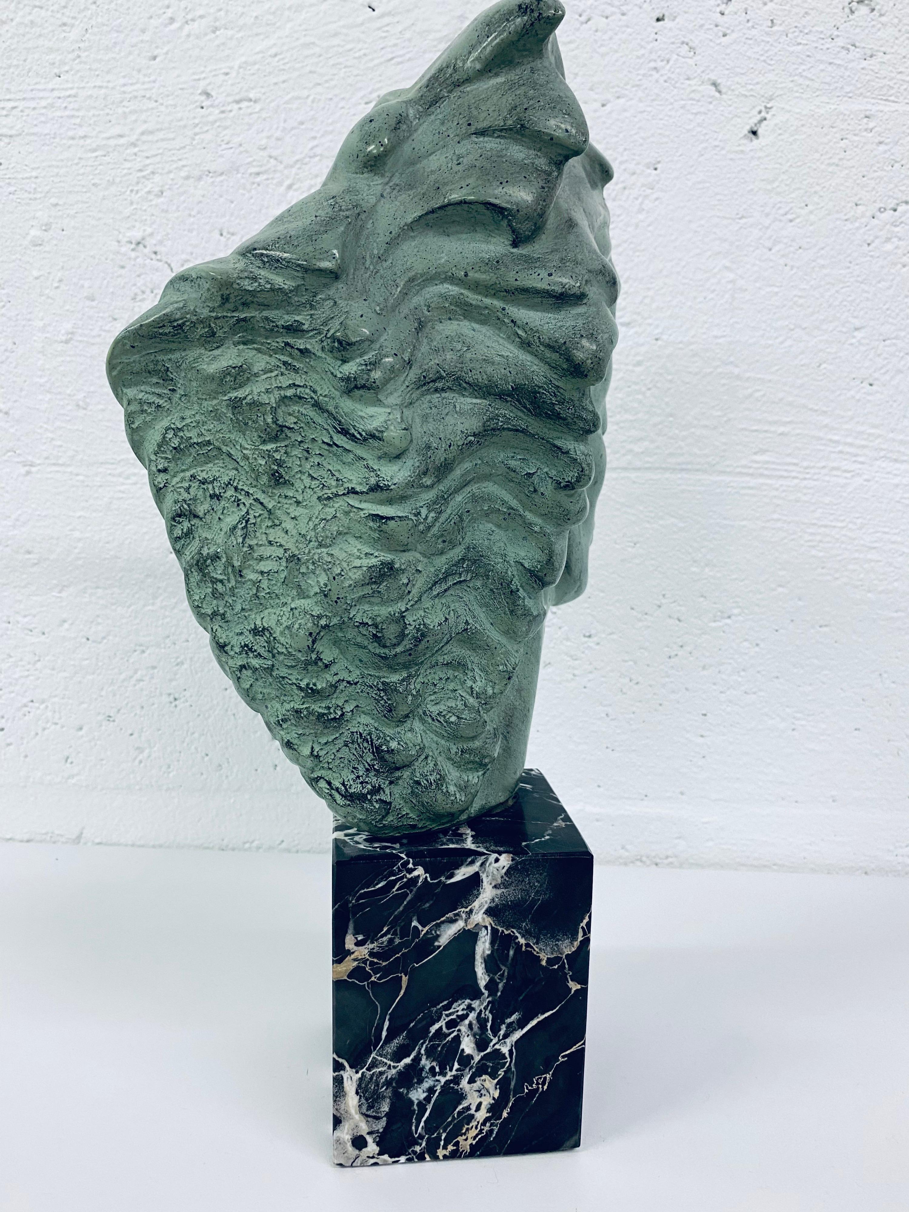 Mid-Century Modern Midcentury Sculpted Resin Sculpture on Marble Base by Peggy March