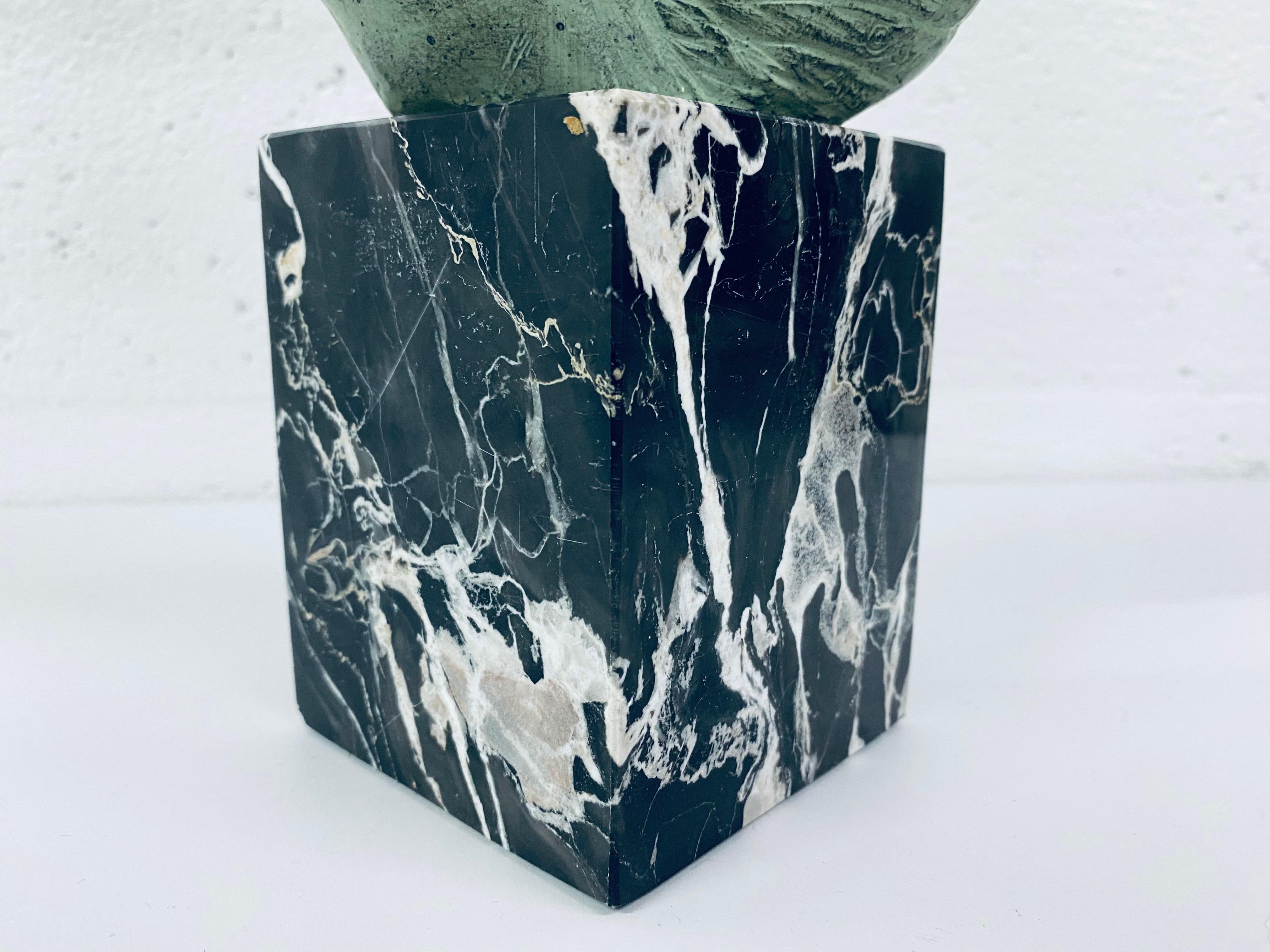 Midcentury Sculpted Resin Sculpture on Marble Base by Peggy March In Good Condition In Miami, FL
