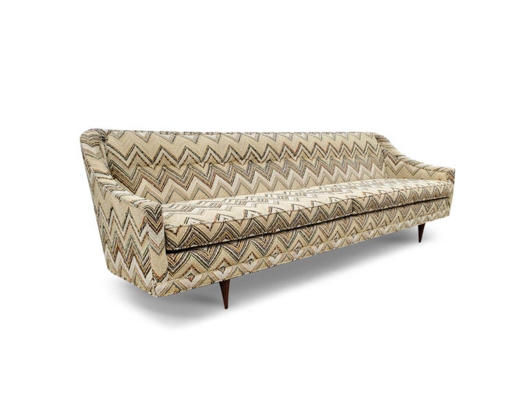 MidCentury Sculpted Sofa For Sale at 1stDibs