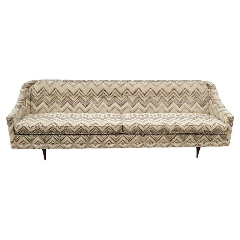 MidCentury Sculpted Sofa For Sale at 1stDibs