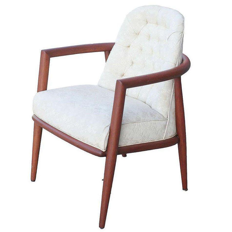 Mid-Century Modern Chaise d'appoint en teck sculpté du milieu du siècle dernier par T.H. Robsjohn-Gibbings Widdicomb en vente