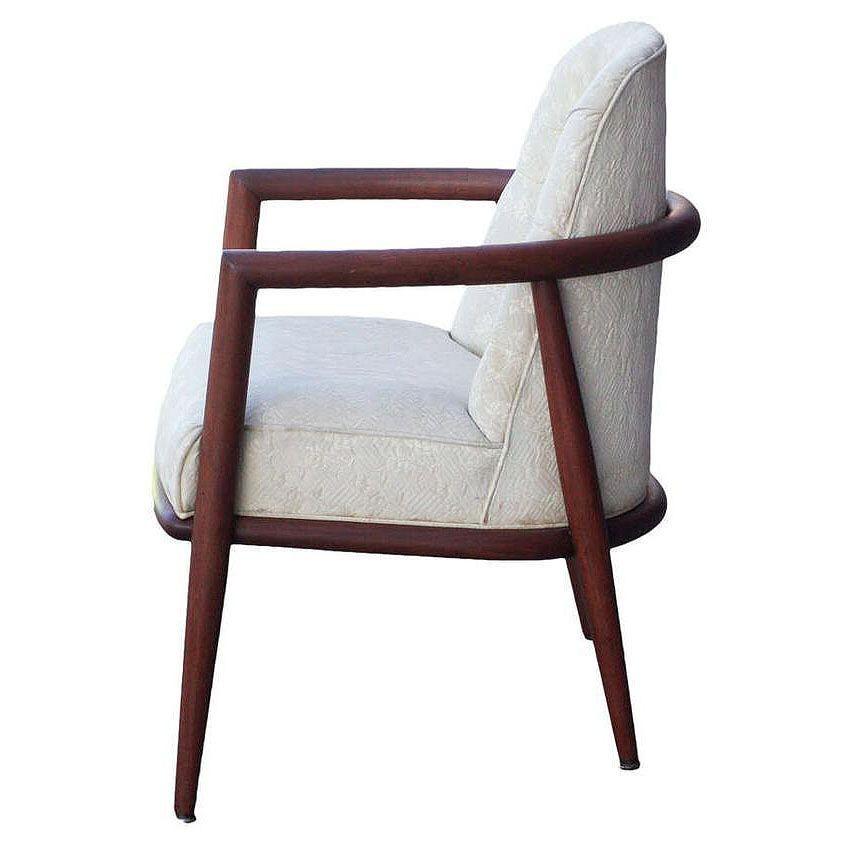 Chaise d'appoint en teck sculpté du milieu du siècle dernier par T.H. Robsjohn-Gibbings Widdicomb Excellent état - En vente à Van Nuys, CA