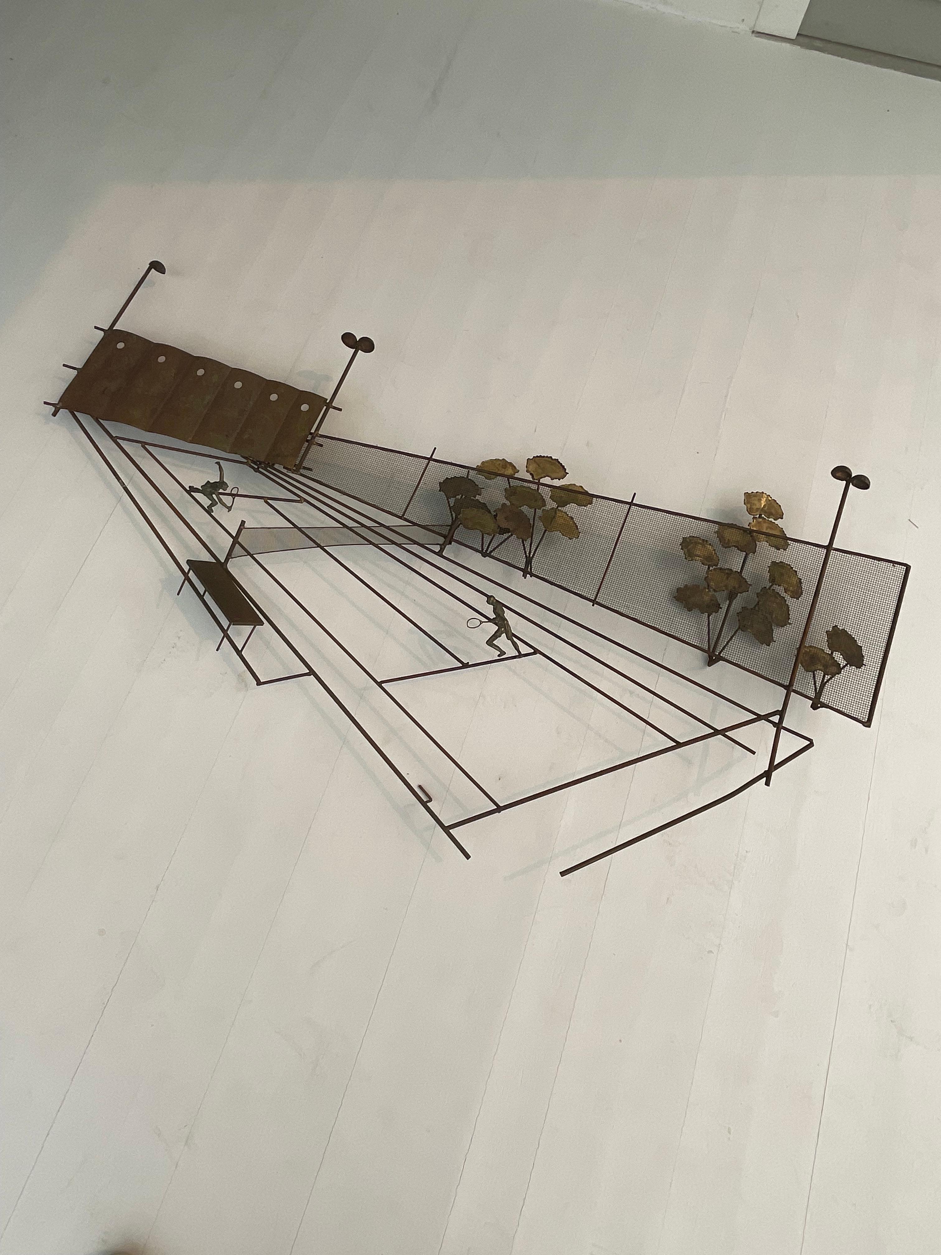 Mid Century Sculpted Three Dimensional Wall Art by C.Jere For Sale 3