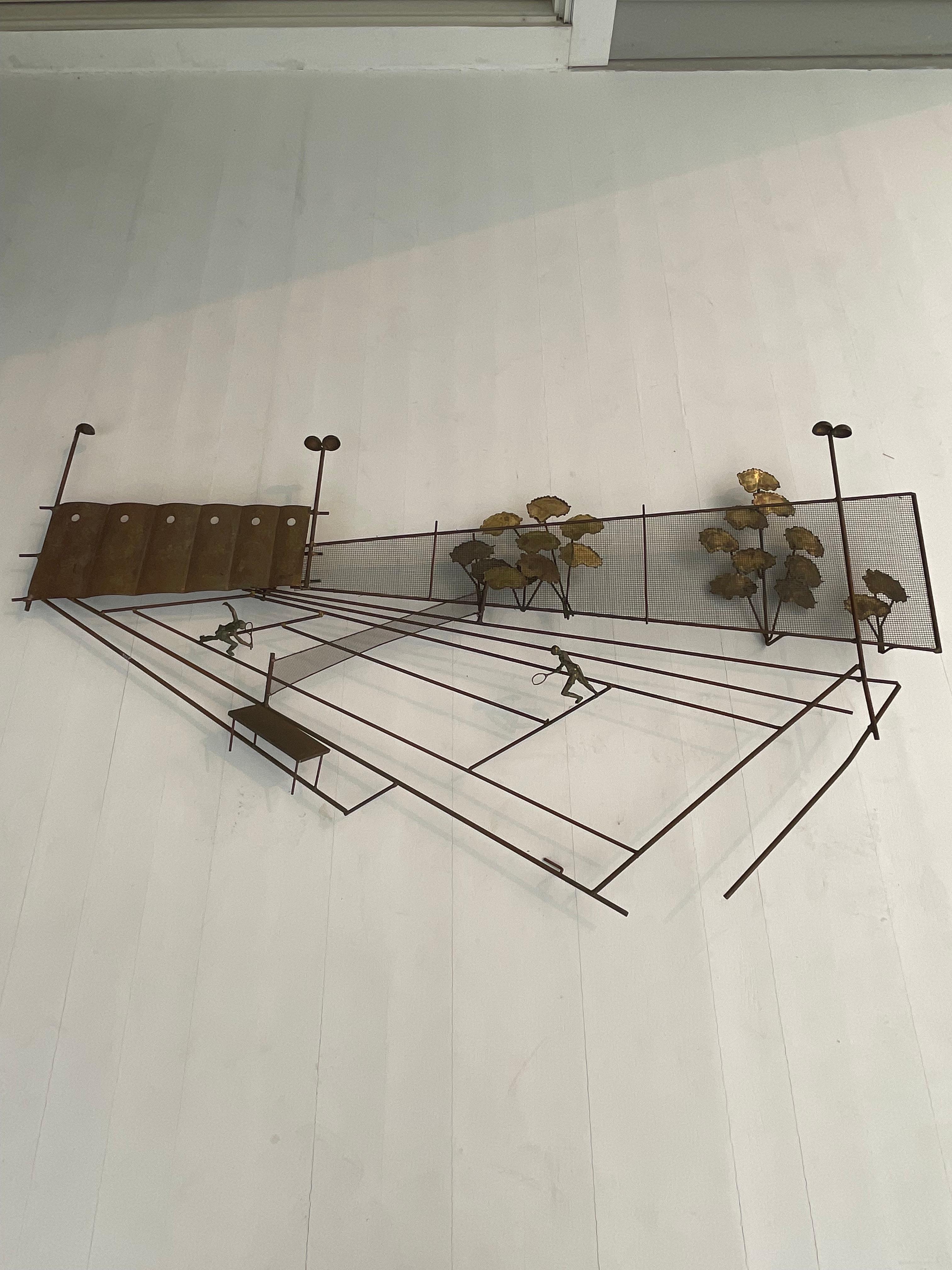 Mid Century Sculpted Three Dimensional Wall Art by C.Jere For Sale 4