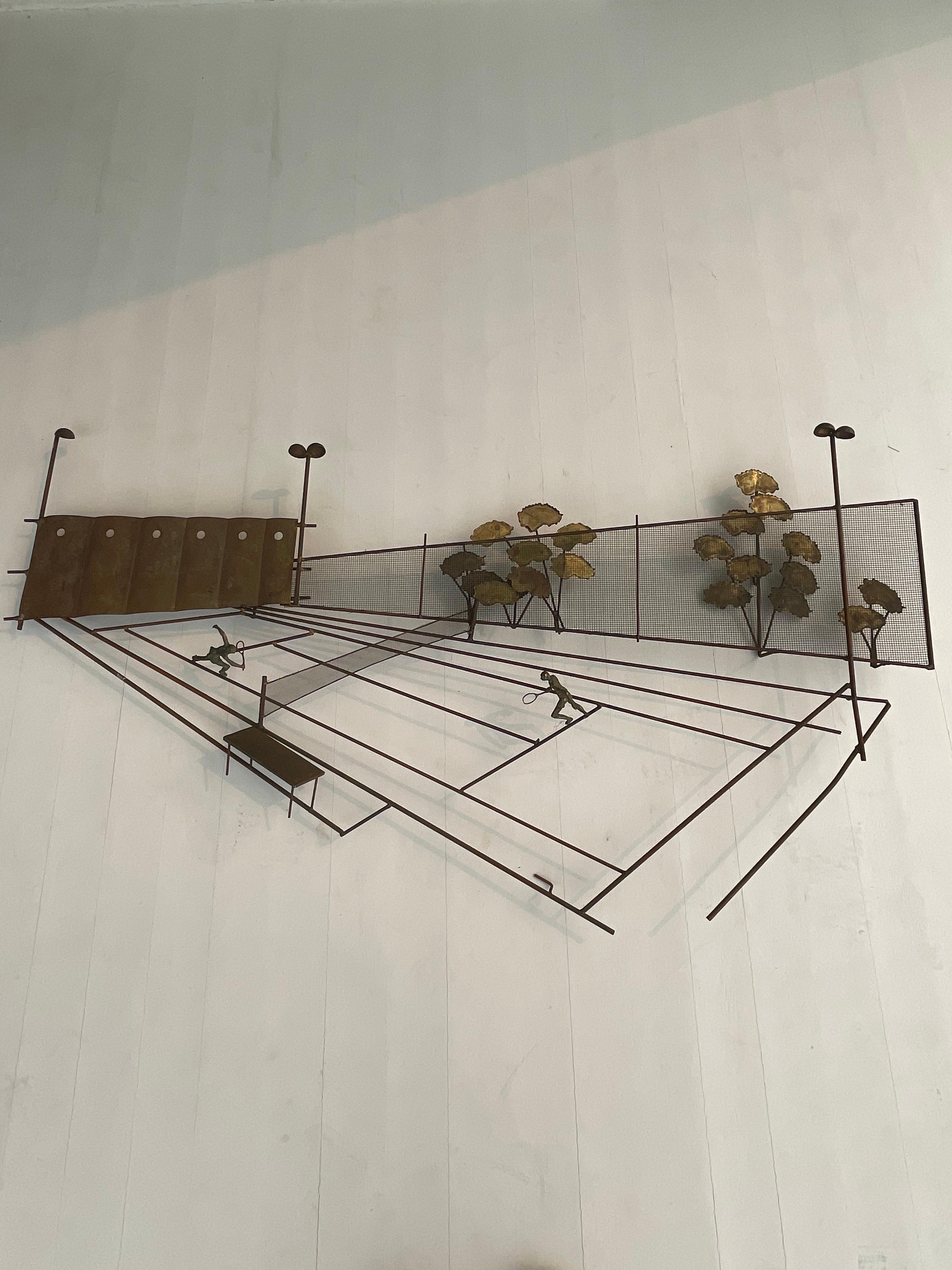 Mid Century Sculpted Three Dimensional Wall Art by C.Jere For Sale 6