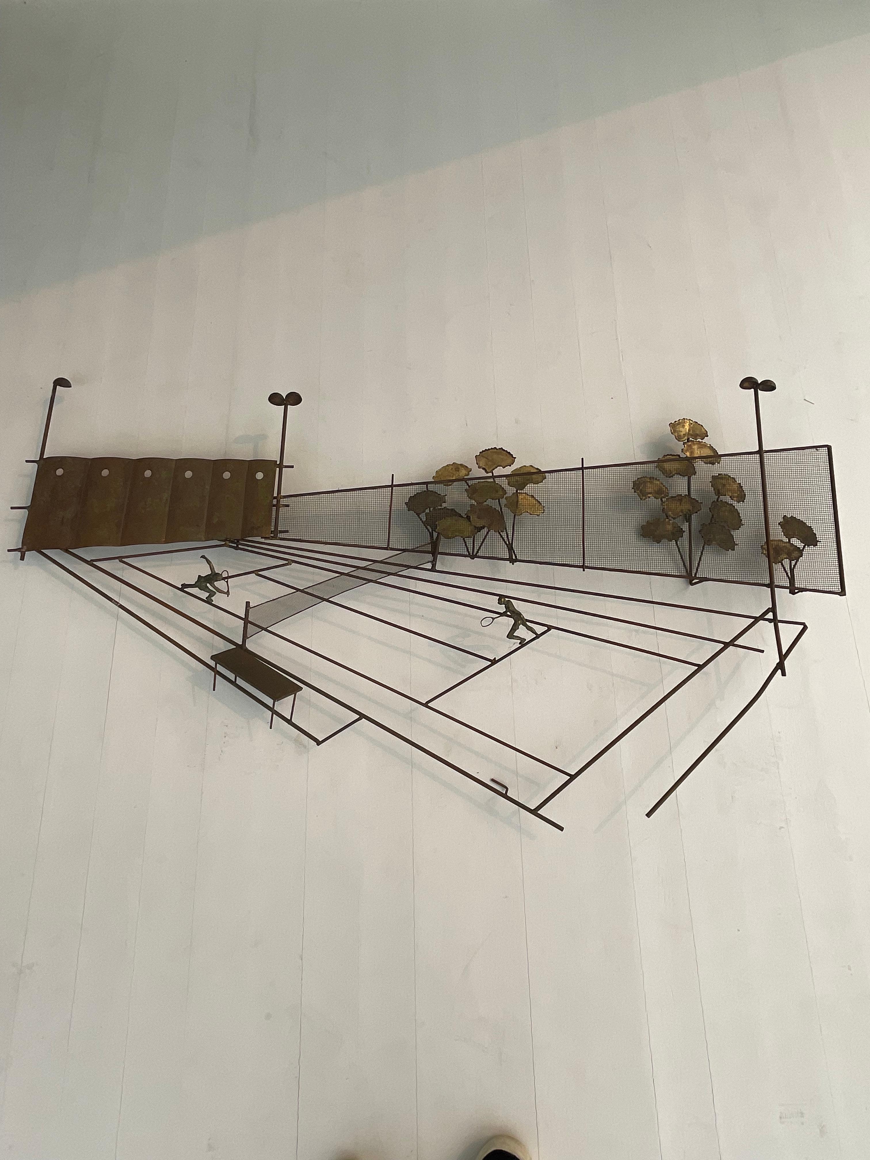 Mid Century Sculpted Three Dimensional Wall Art by C.Jere For Sale 7