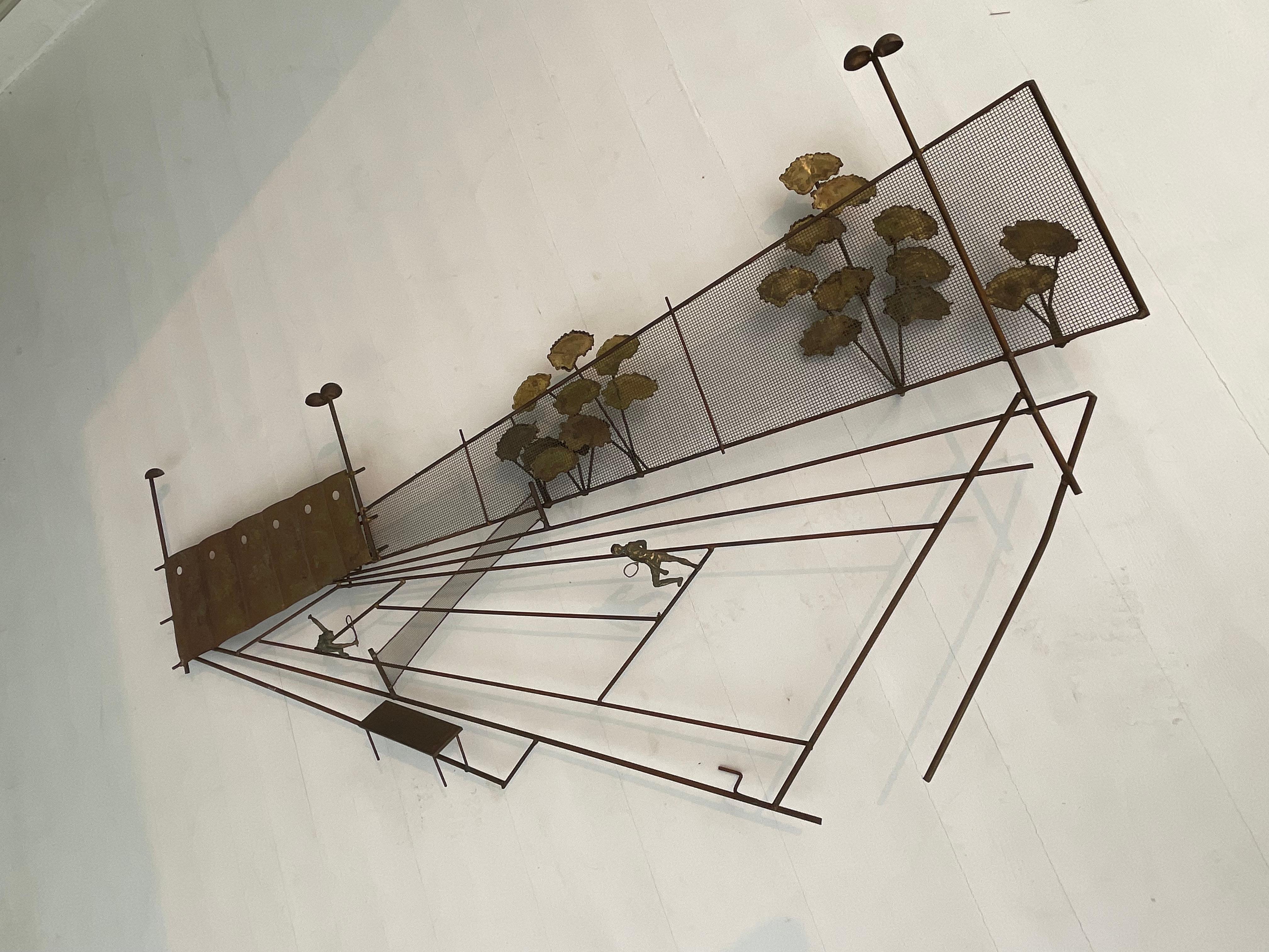 Mid-Century Modern Mid Century Sculpted Three Dimensional Wall Art by C.Jere For Sale